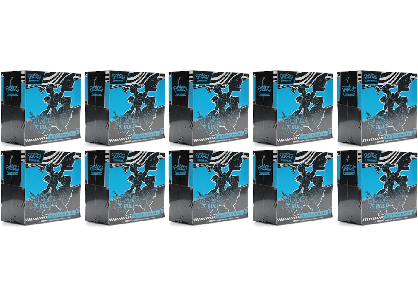 2025 Pokemon Scarlet & Violet Black Bolt Elite Trainer Box 10X Lot