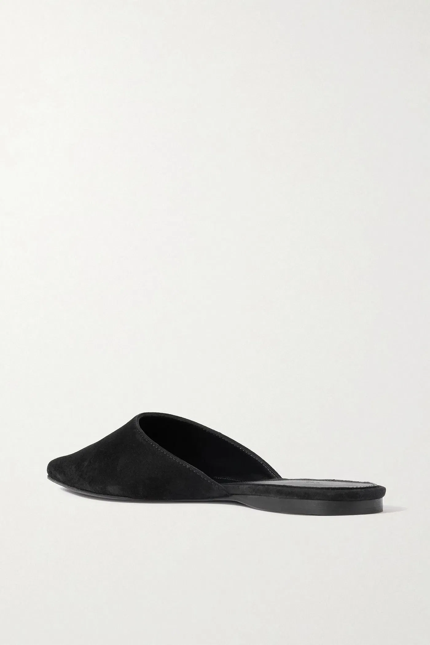 Tove Pheby Point-Toe Suede Mules Black Women's