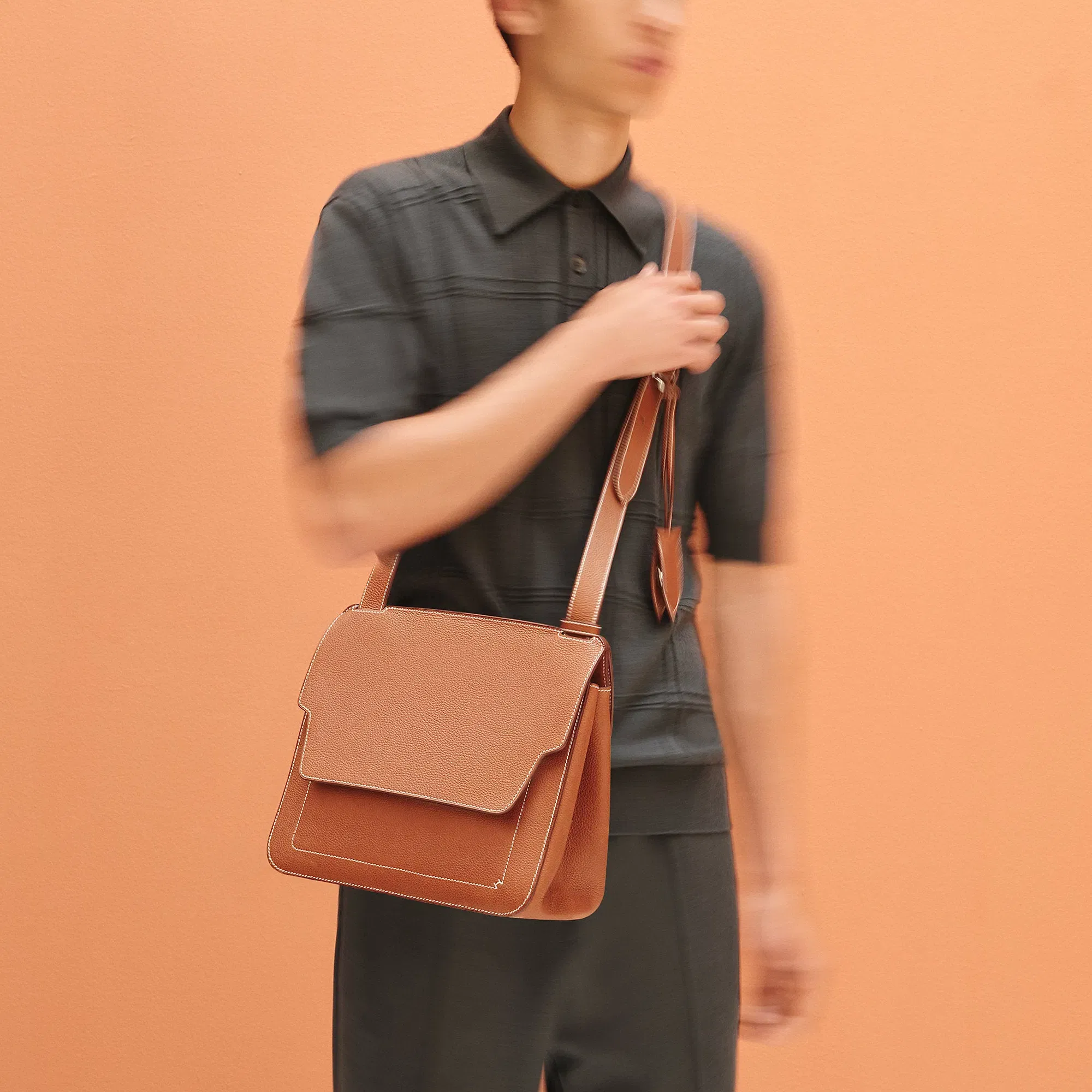 Hermes Mali Selle Pm Messenger Bag Fauve