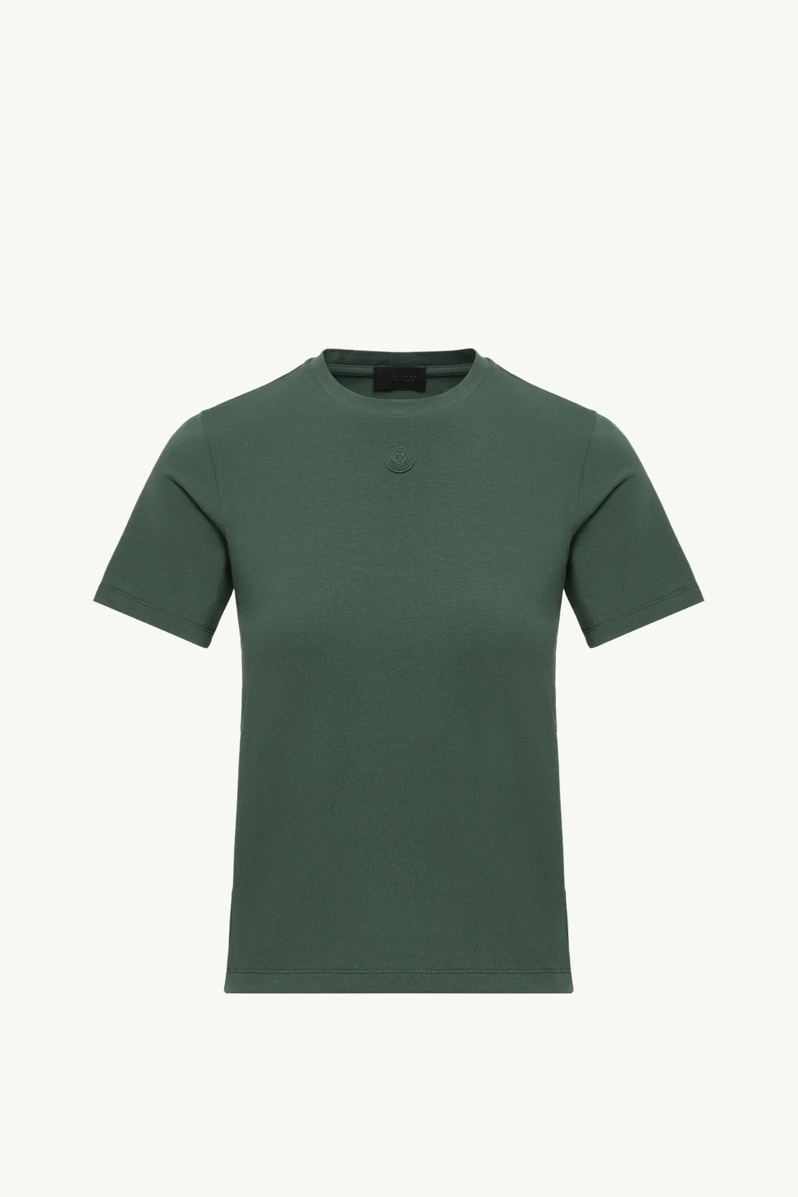 Moncler Logo Cotton Jersey T-Shirt Dark Green Dark Green