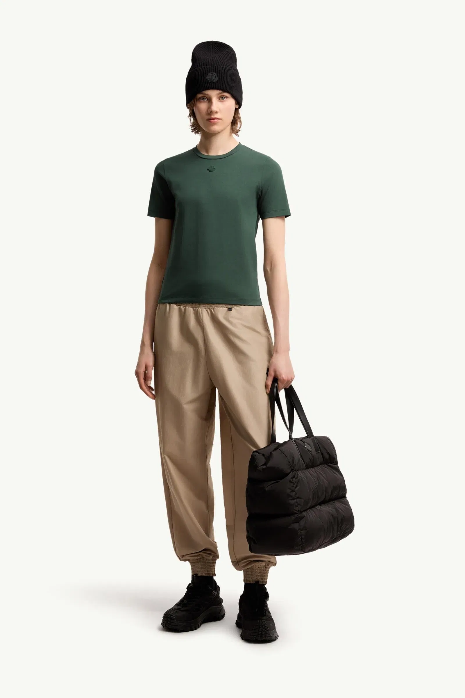 Moncler Logo Cotton Jersey T-Shirt Dark Green Dark Green