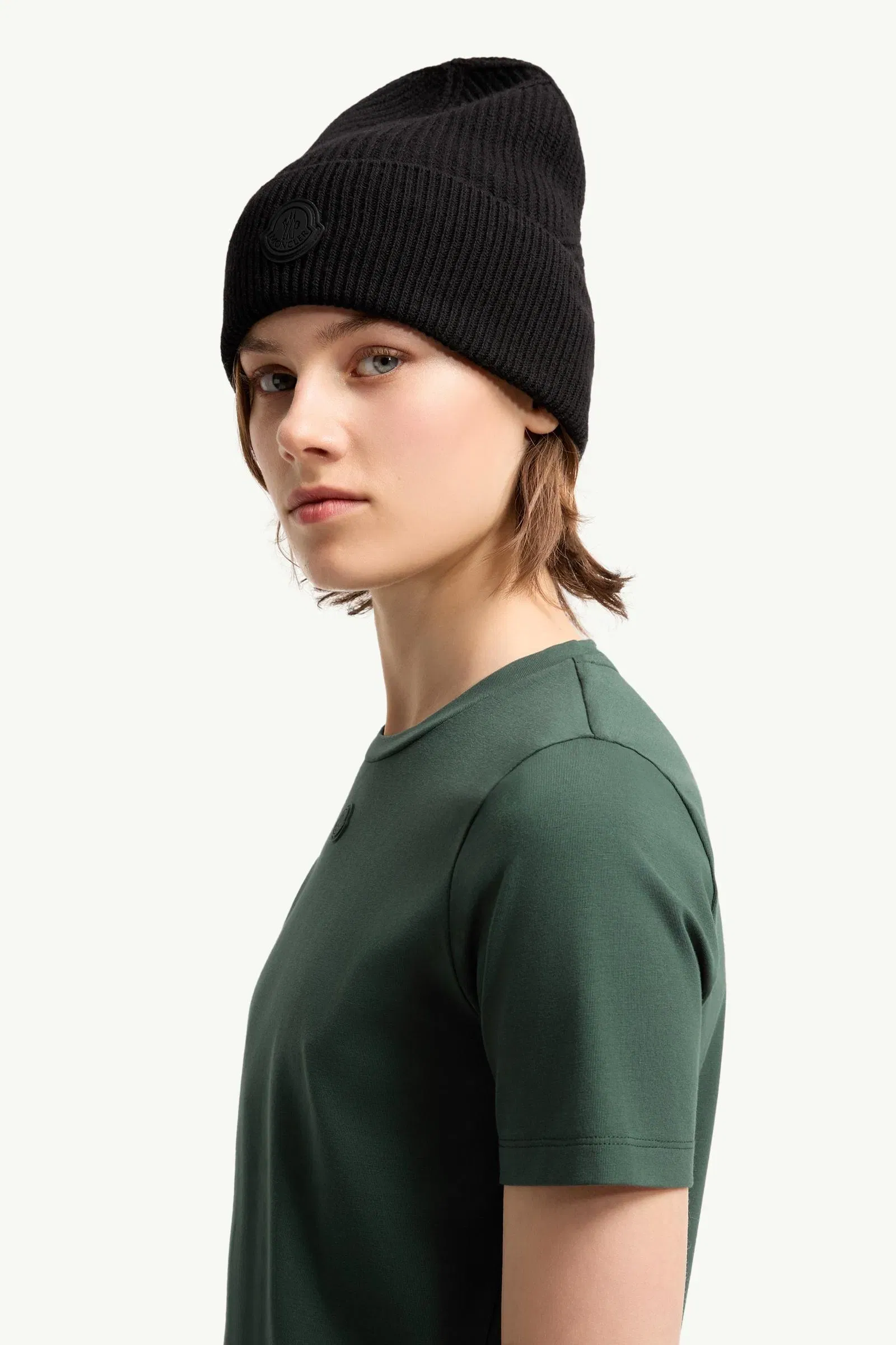 Moncler Logo Cotton Jersey T-Shirt Dark Green Dark Green