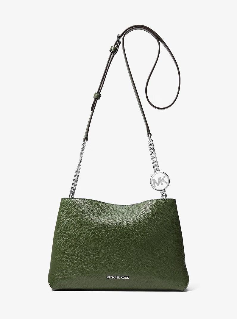 Michael Kors Christina Small Pebbled Leather Crossbody Bag Amazon Green