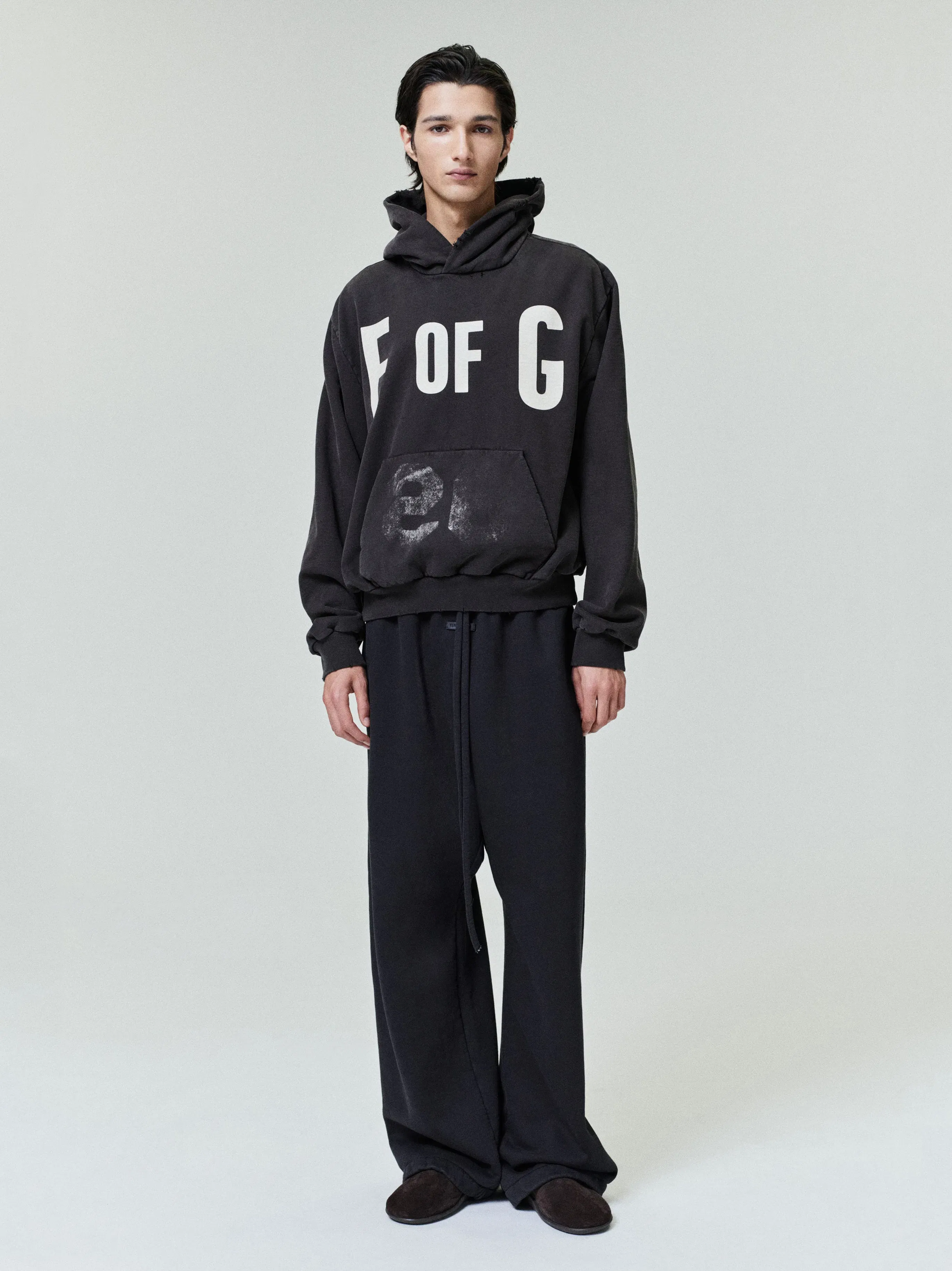 Essentials Sunfaded Wide Leg Sweatpant Black