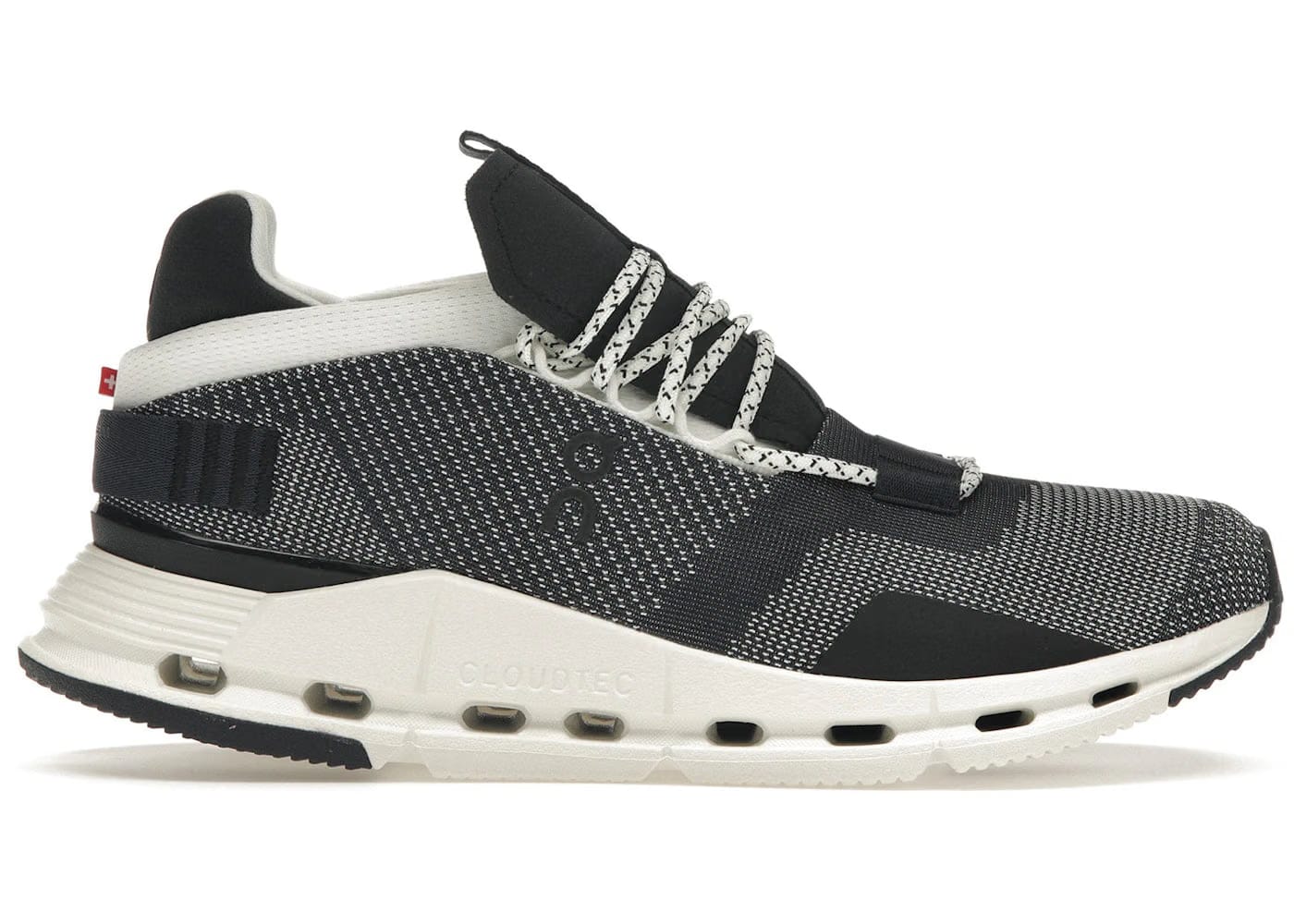 On Running Cloudnova Black White Womens