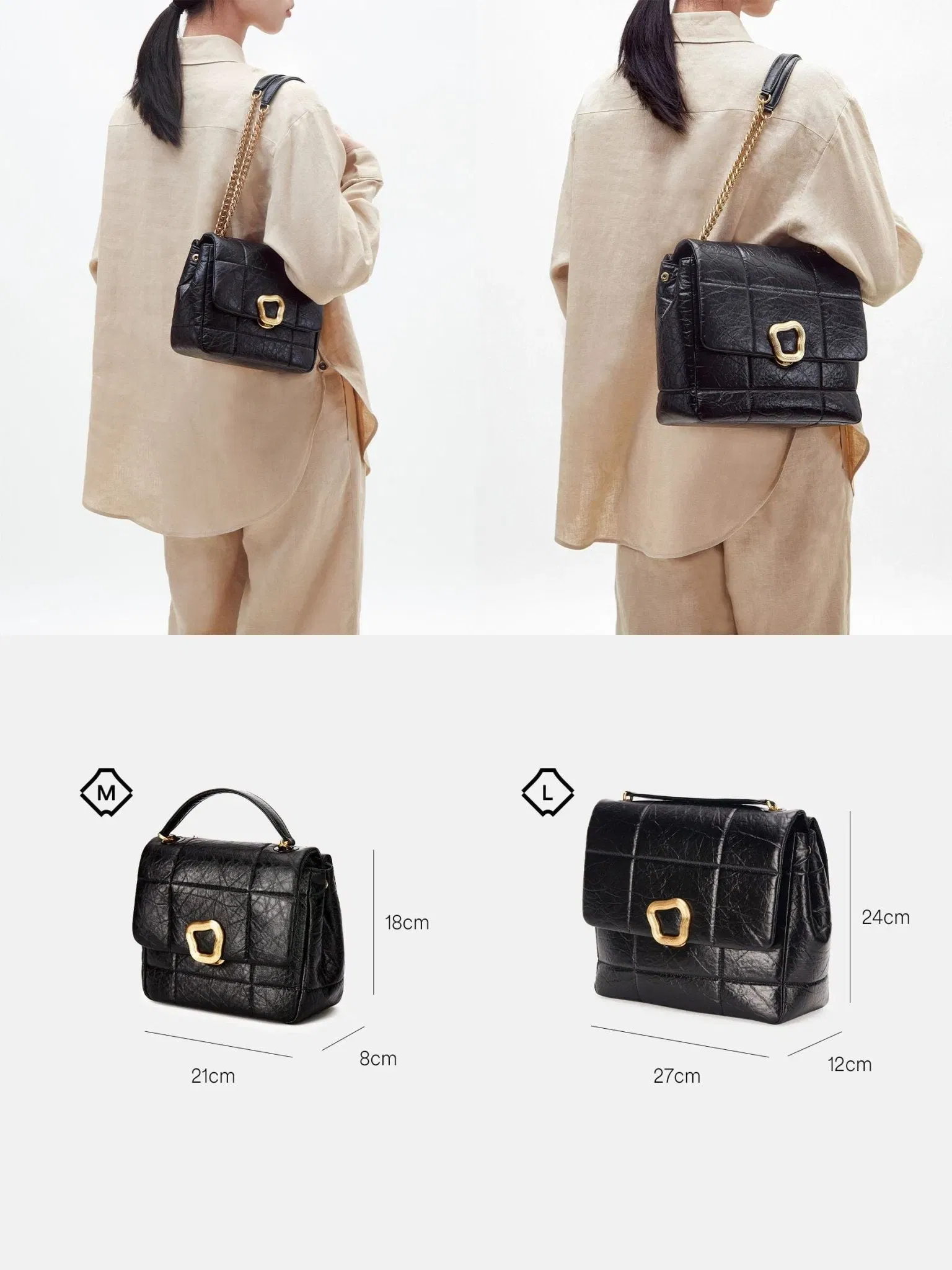 Songmont Large Chocolate Bag Pearl Grey