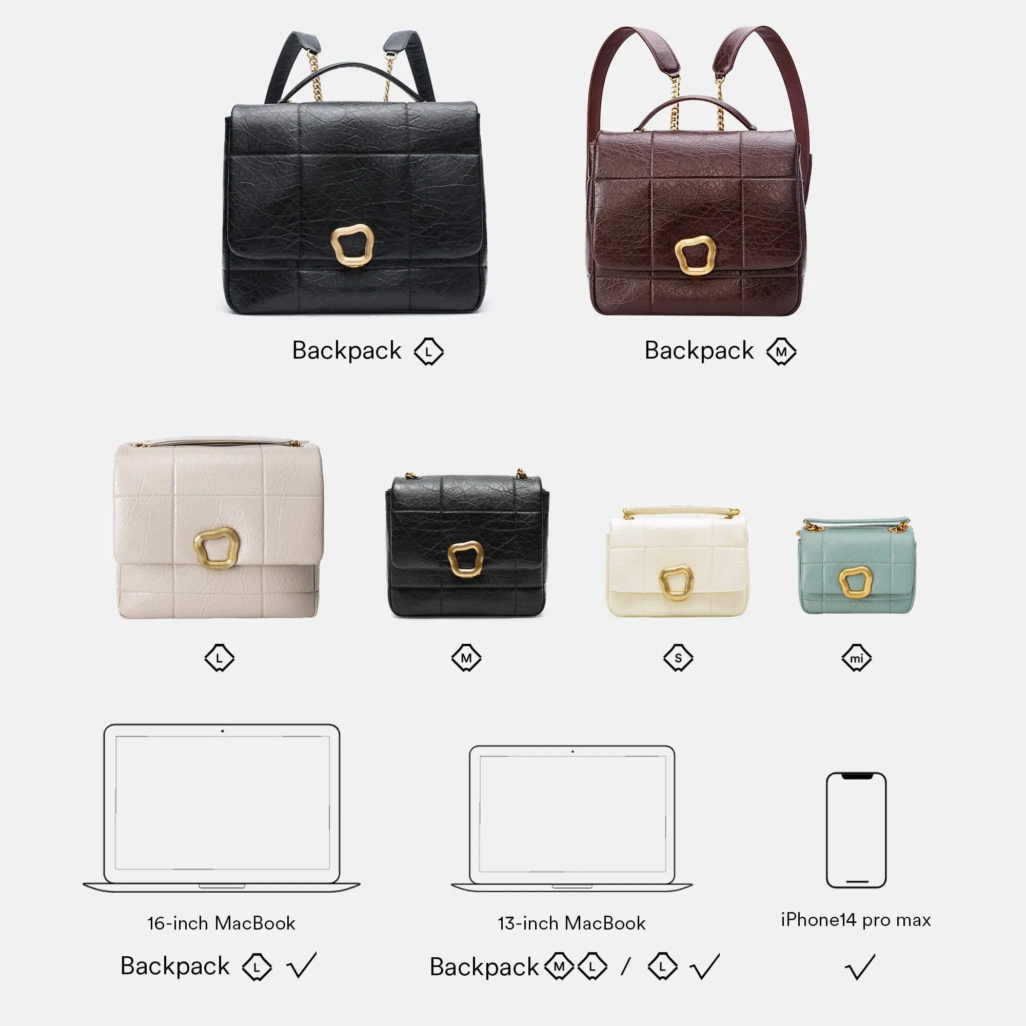 Songmont Large Chocolate Bag Pearl Grey