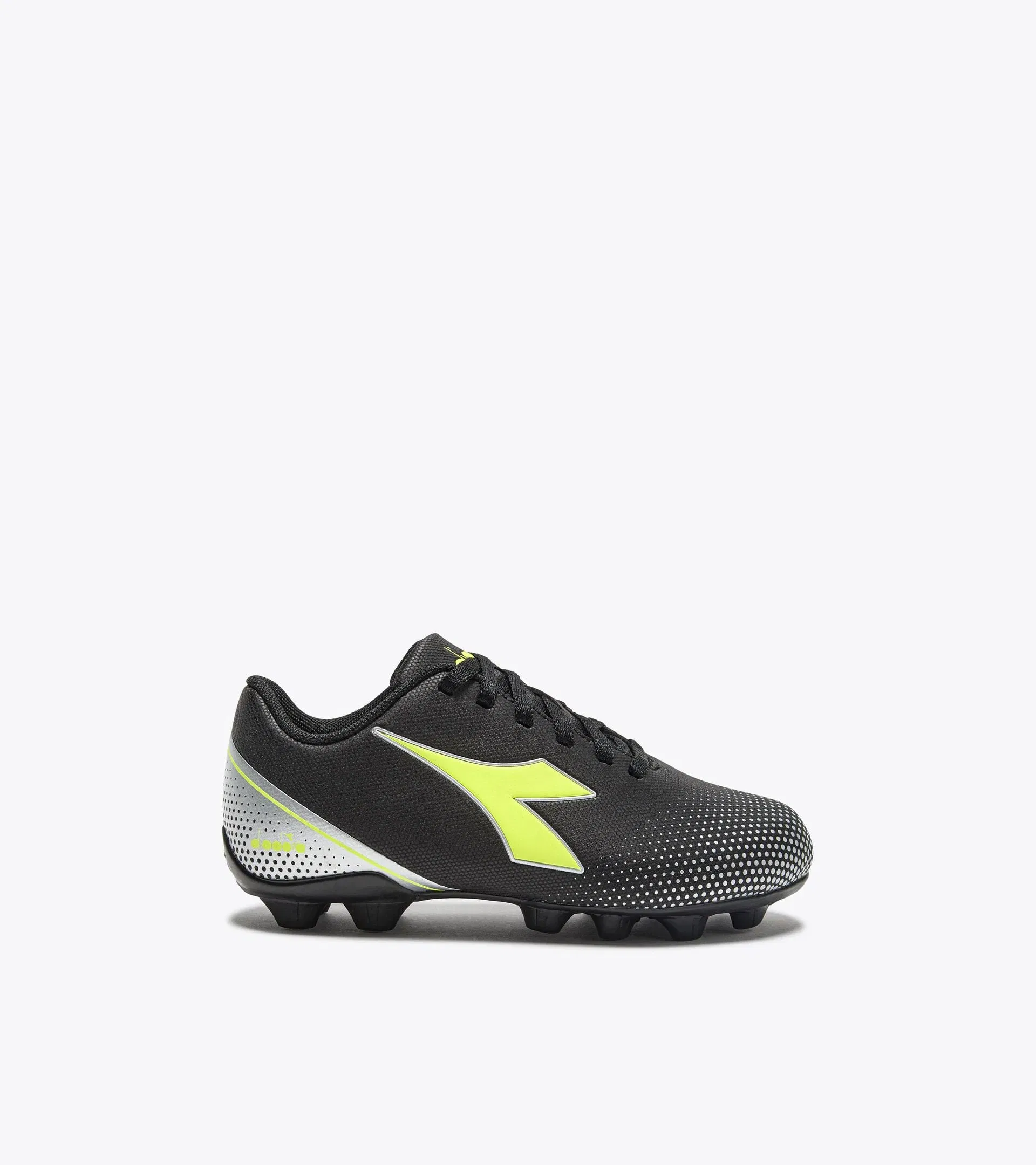 Diadora Pichichi 7 Md Jr Black/Yellow Fl Dd/Silver