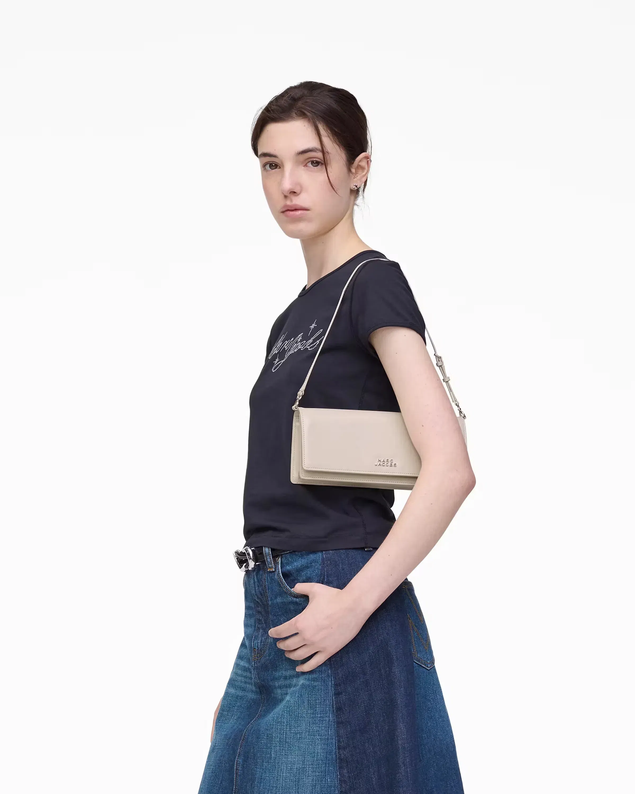 Marc Jacobs Marc Jacobs The Glam Mirror Shoulder Bag Cotton White Cotton White