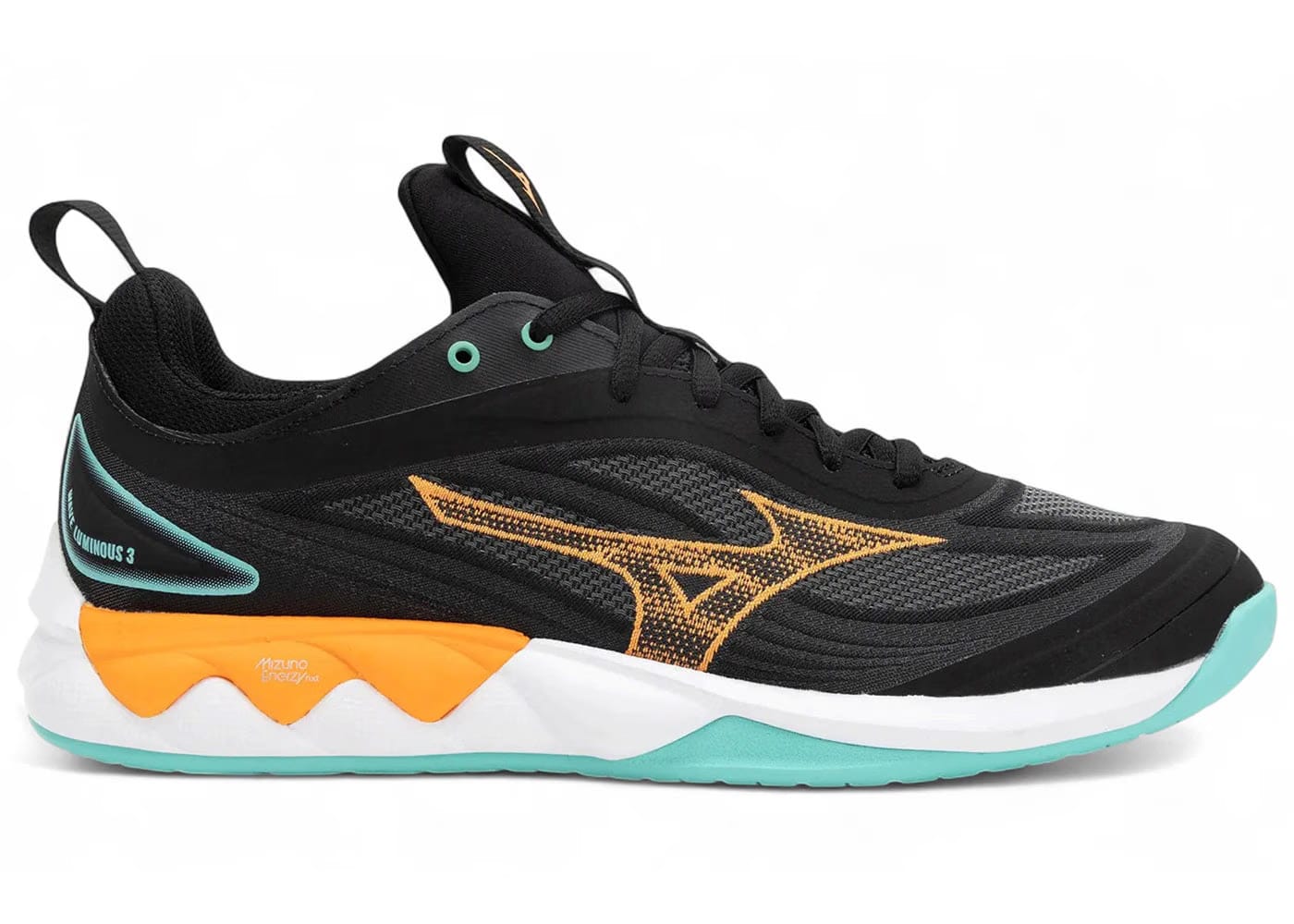 Mizuno Wave Luminous 3 Black Tangelo Ice Green