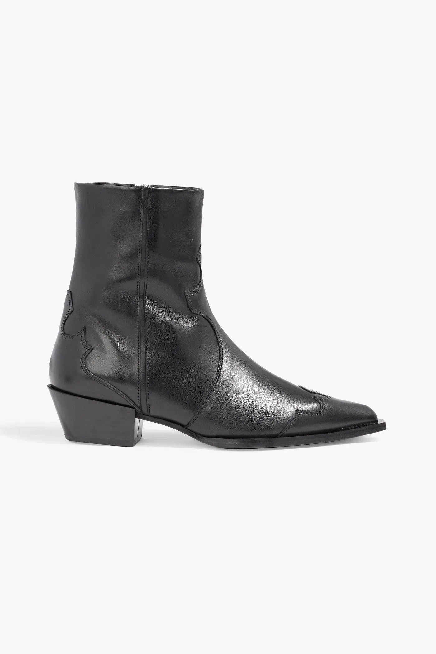 Aeyde Hester Leather Cowboy Boots Black Women's