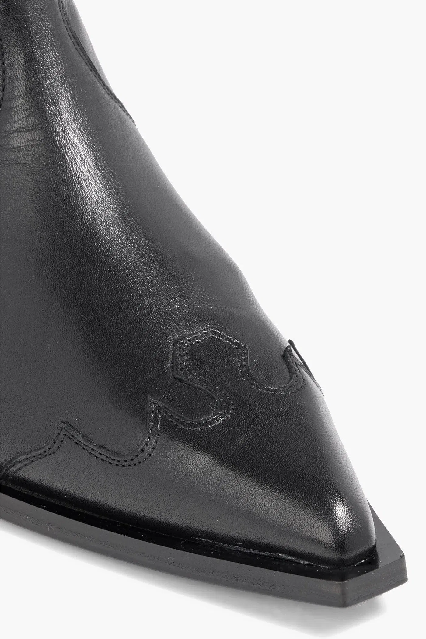 Aeyde Hester Leather Cowboy Boots Black Women's