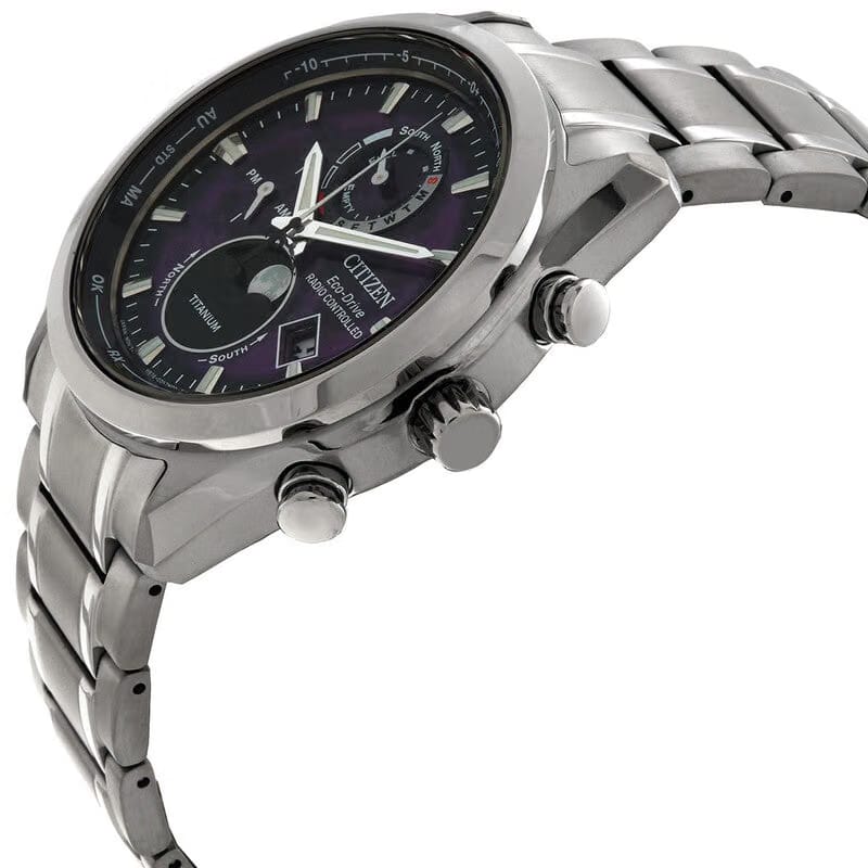Citizen Tsuki-Yomi A-T Perpetual World Time Purple Dial Mens Watch