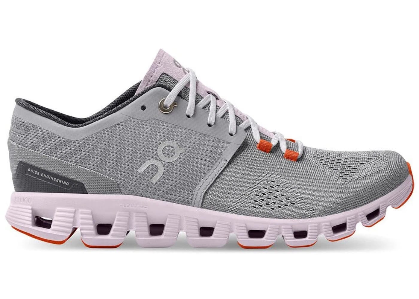 On Running Cloud X Alloy Grey Lily Pink Womens