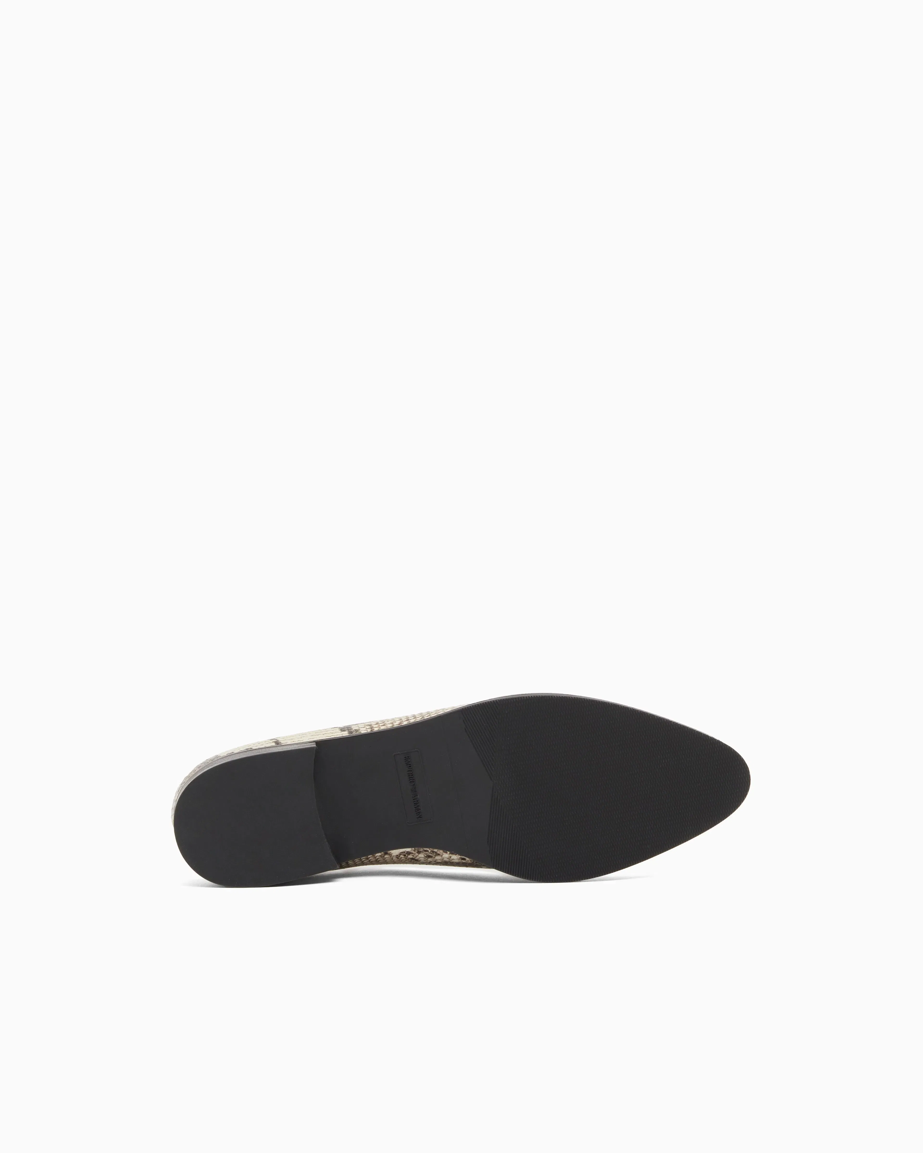 Emporio Armani Icon Python-Print Leather Loafers Patterned