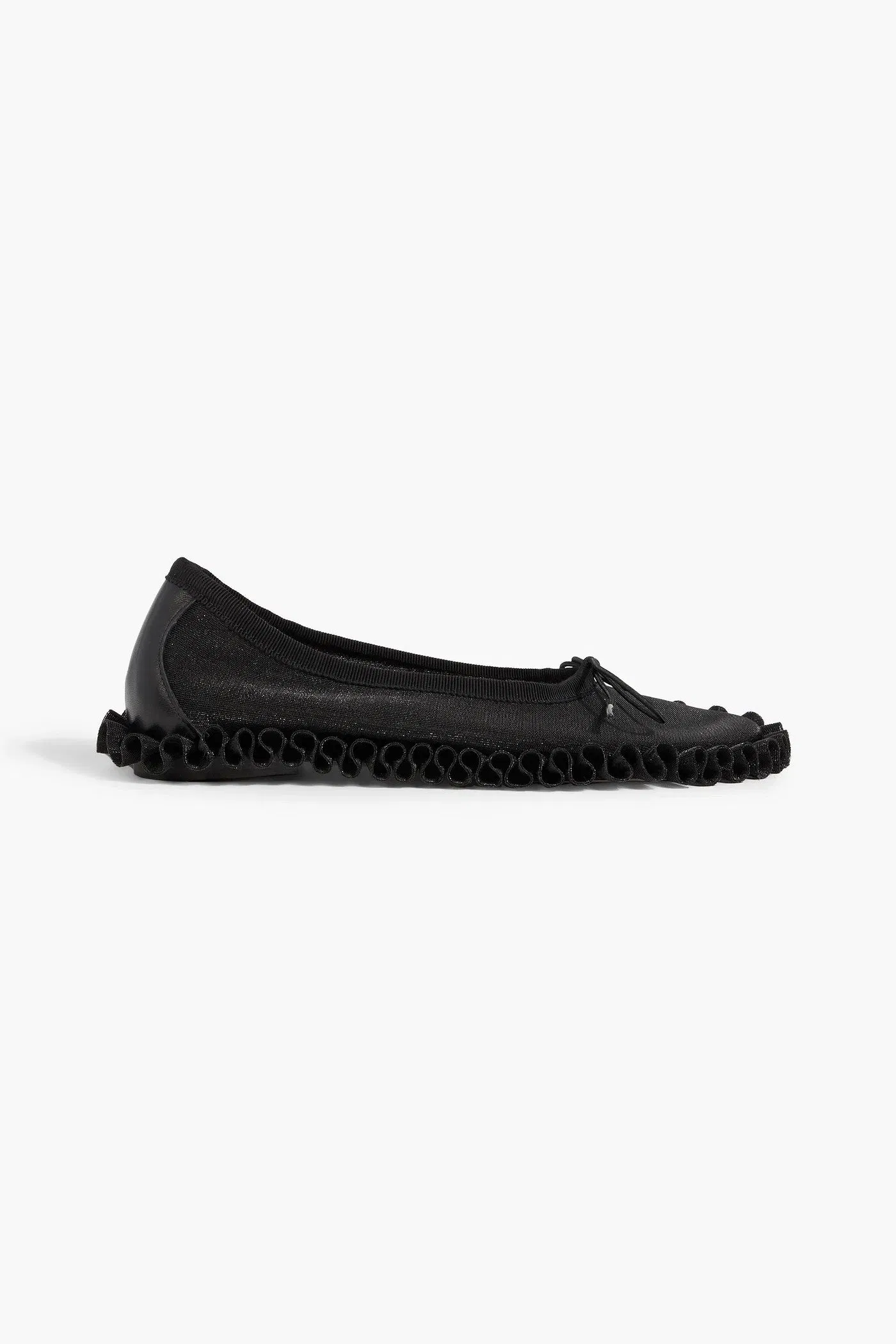 Simone Rocha Tutu Frill Ruffled Mesh Ballet Flats Black Women's
