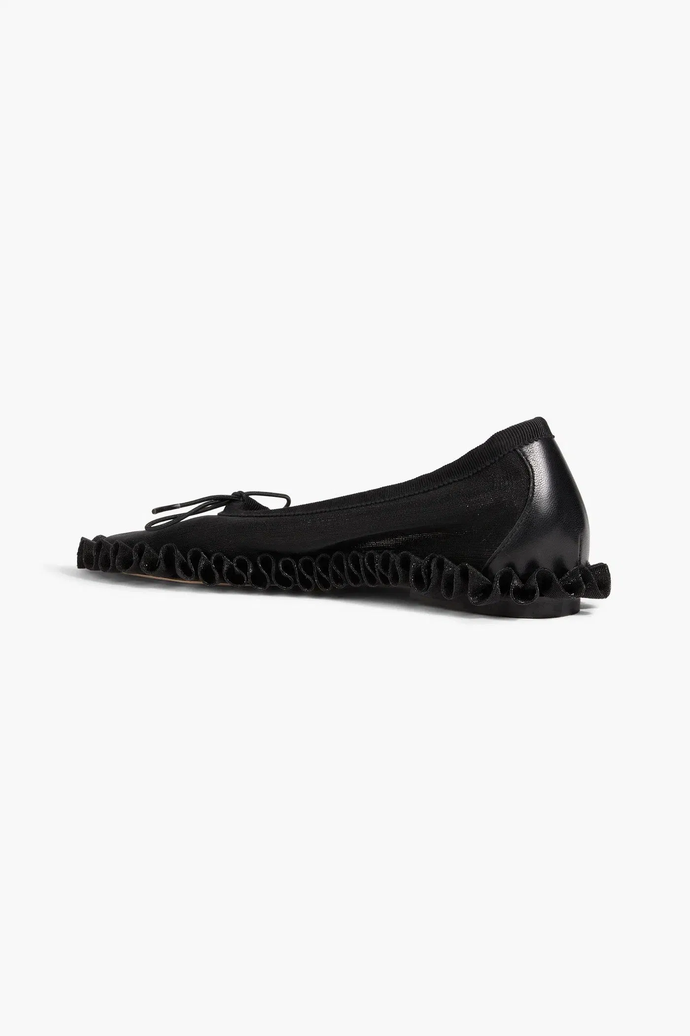 Simone Rocha Tutu Frill Ruffled Mesh Ballet Flats Black Women's
