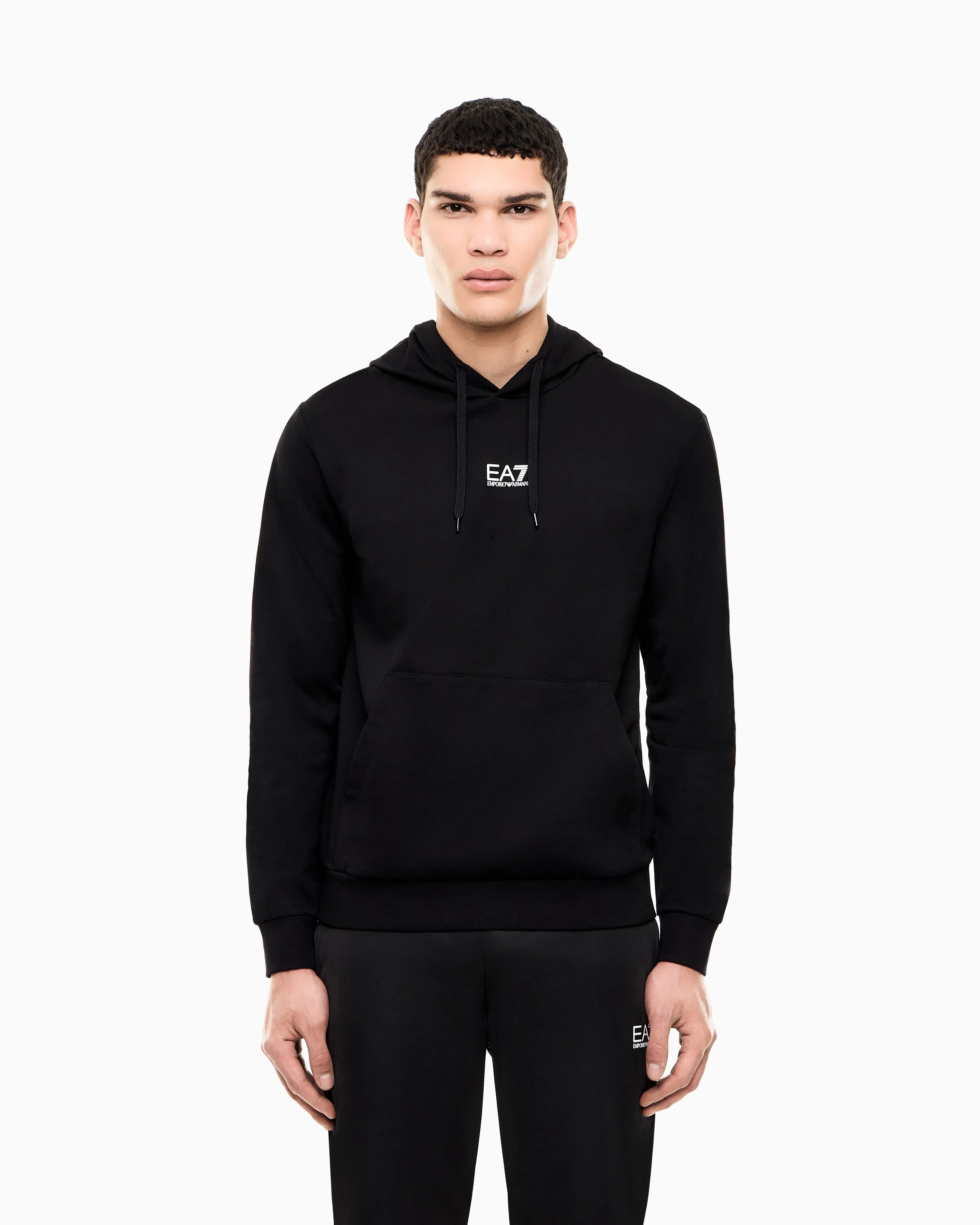 EA7 Cotton pullover hooded sweatshirt from Core Identity