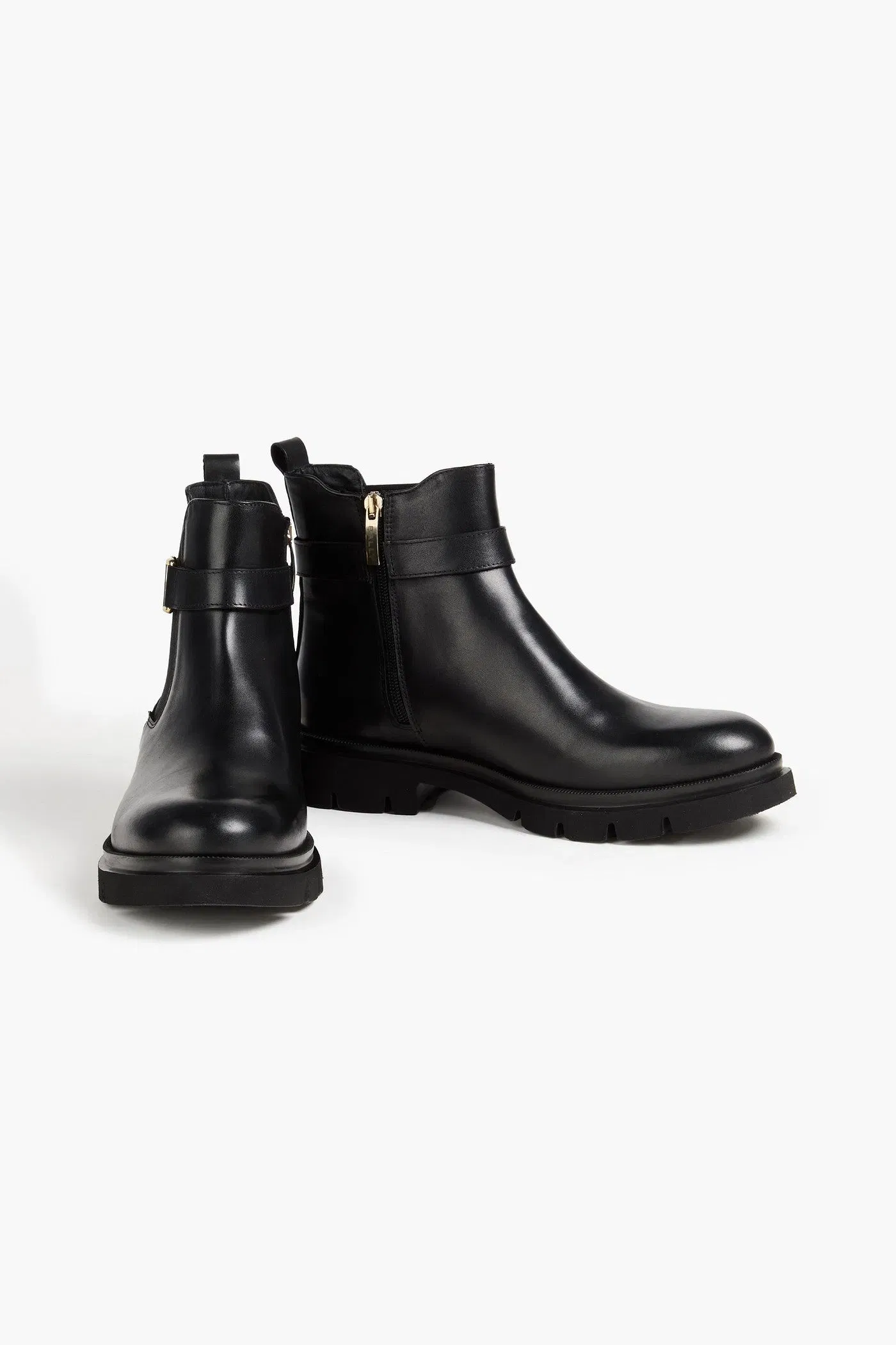 Bally Weniska Embellished Leather Chelsea Boots Black Women's
