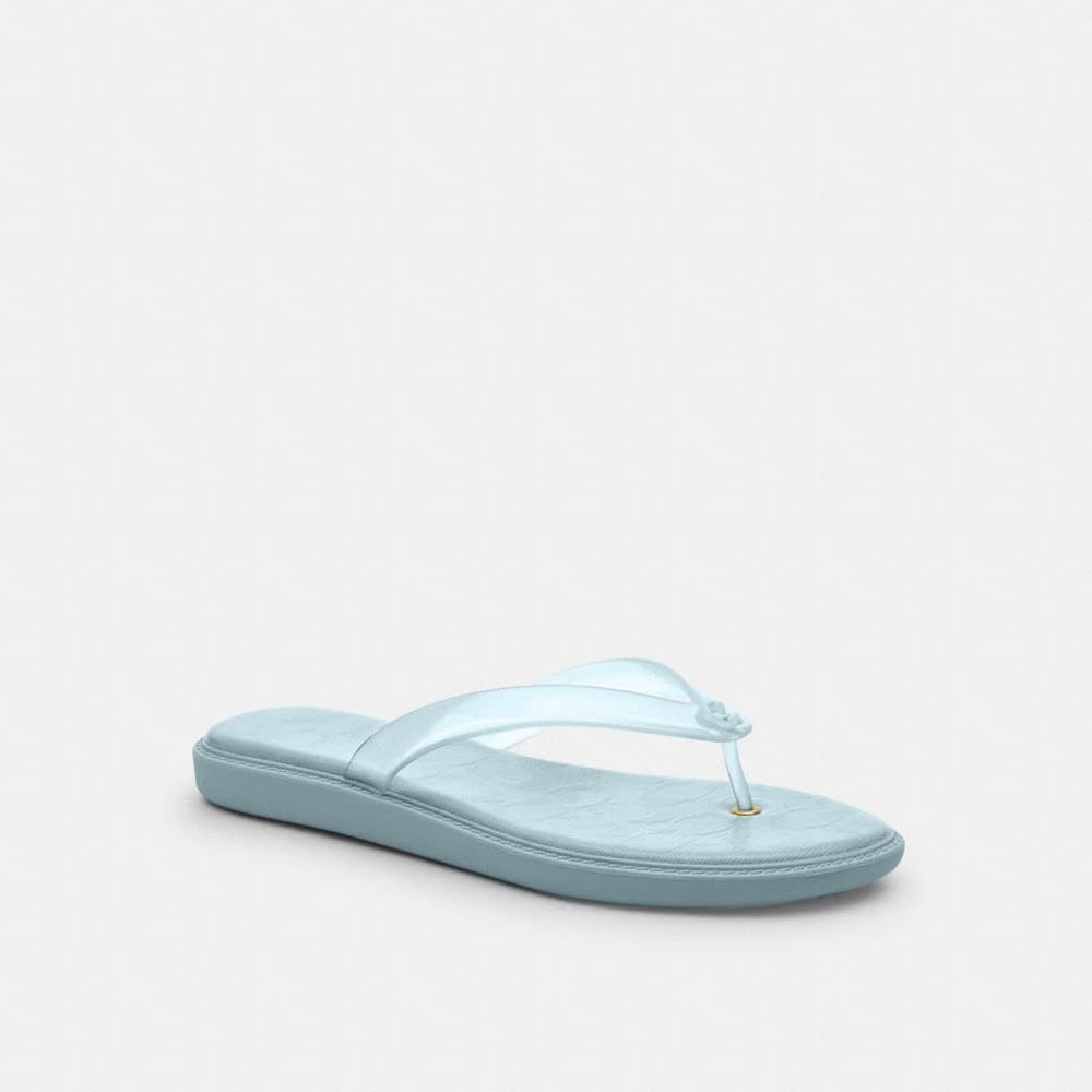 Women's Coach Jelly Flip Flop In Signature Sea Mist
