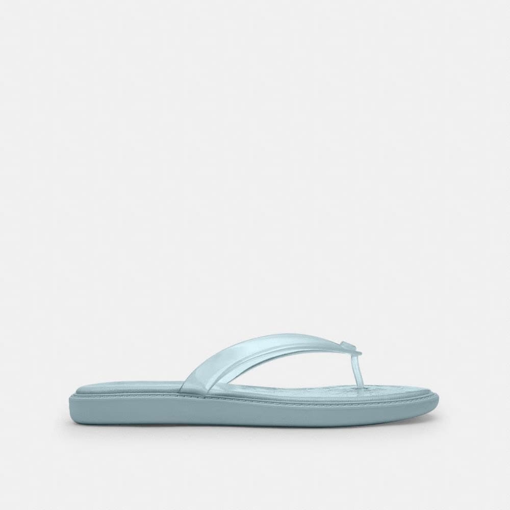 Women's Coach Jelly Flip Flop In Signature Sea Mist