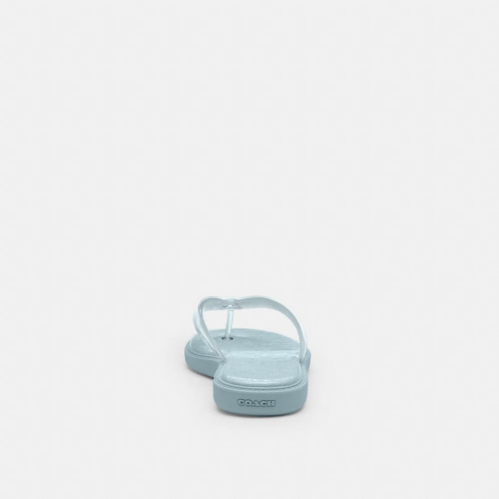 Women's Coach Jelly Flip Flop In Signature Sea Mist