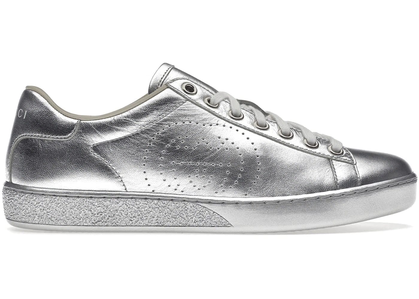 Gucci Ace Metallic Silver Womens