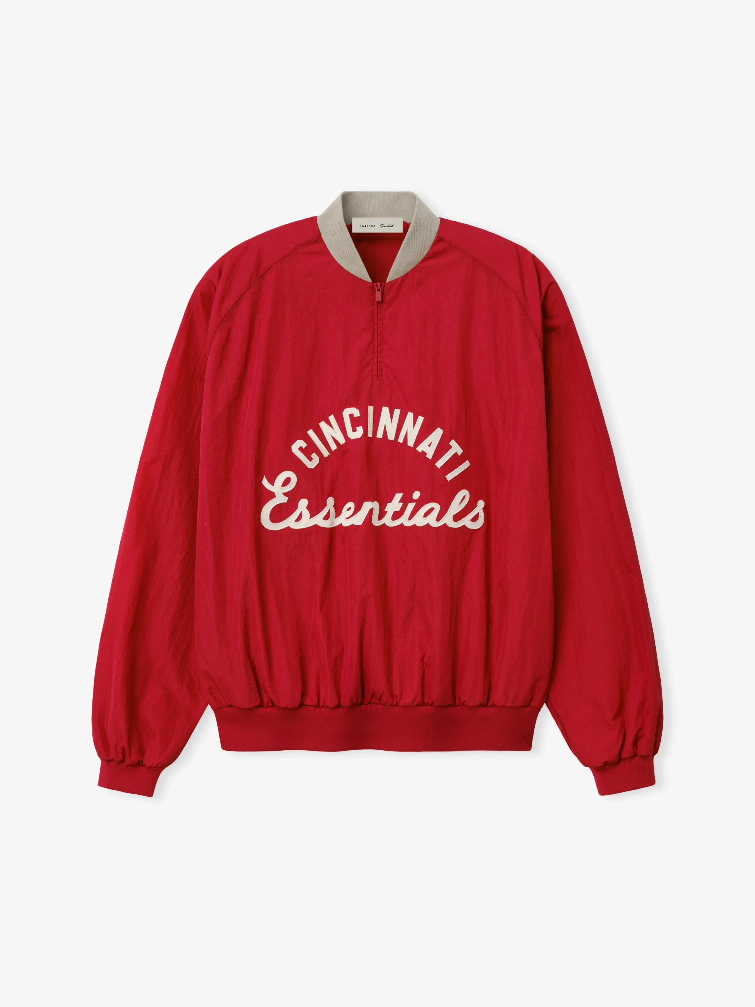 Essentials Reds Half Zip Pullover Stone Red/ Seal Rib