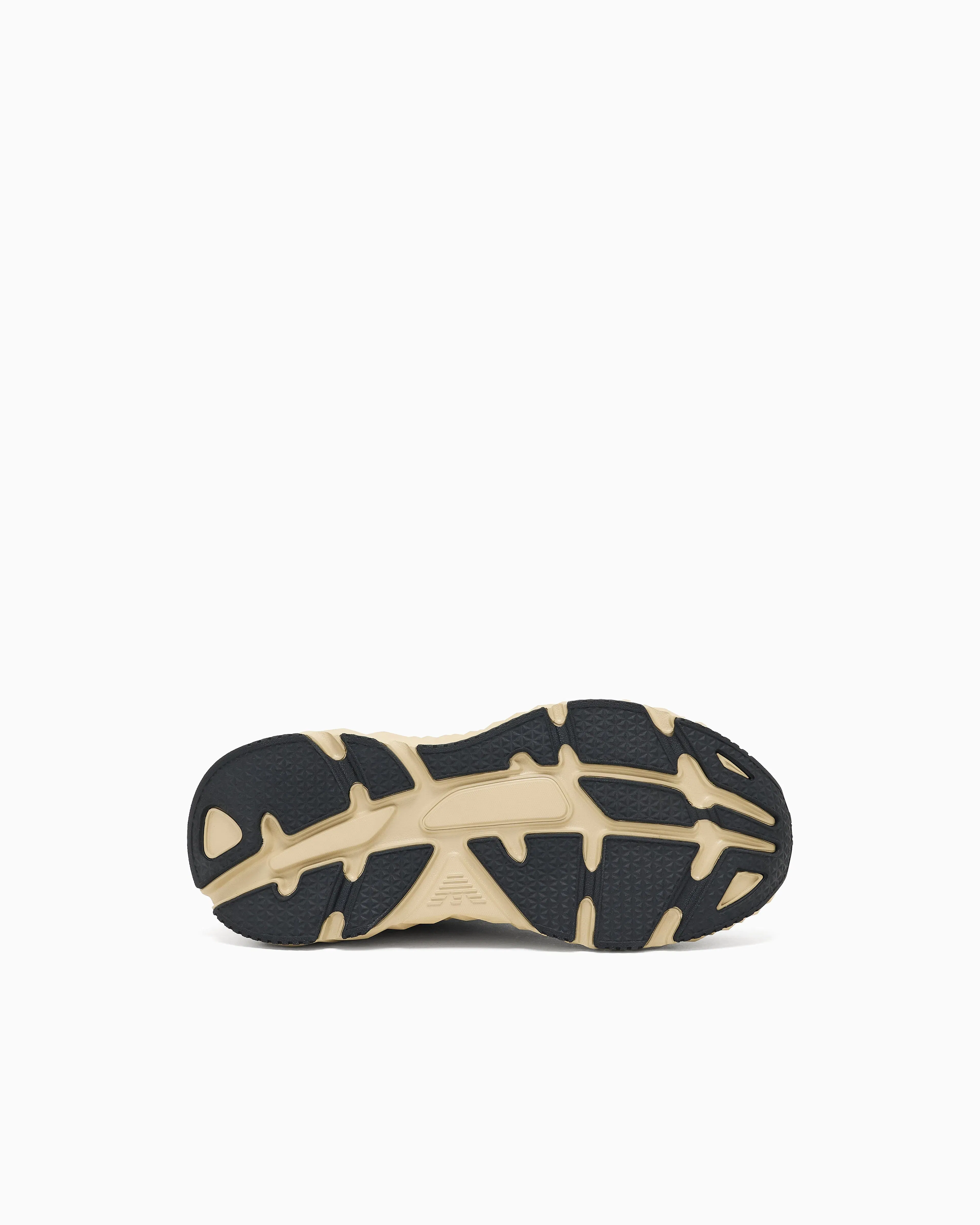 Ea7 Ultimate Tech Sneaker In Mesh With Thick Sole Kobra Tech Gold