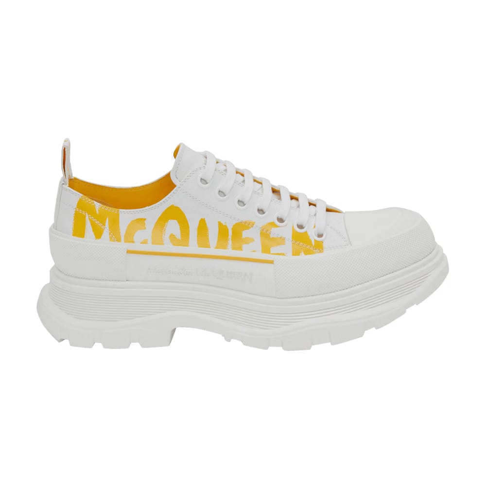 Alexander McQueen Tread Slick Lace-Up White Pop Yellow