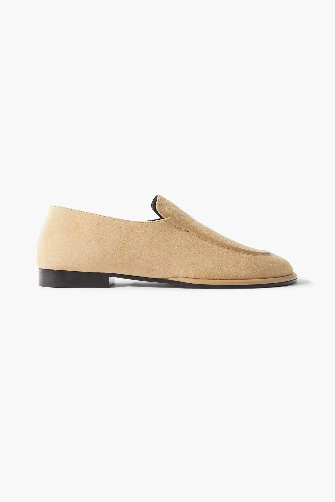 Neous Polaris Leather-Trimmed Suede Loafers Sand Women's