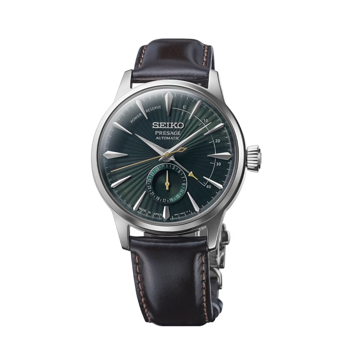 Seiko Presage Midnight Mockingbird Cocktail Time Power Indicator - Green - SSA459J1