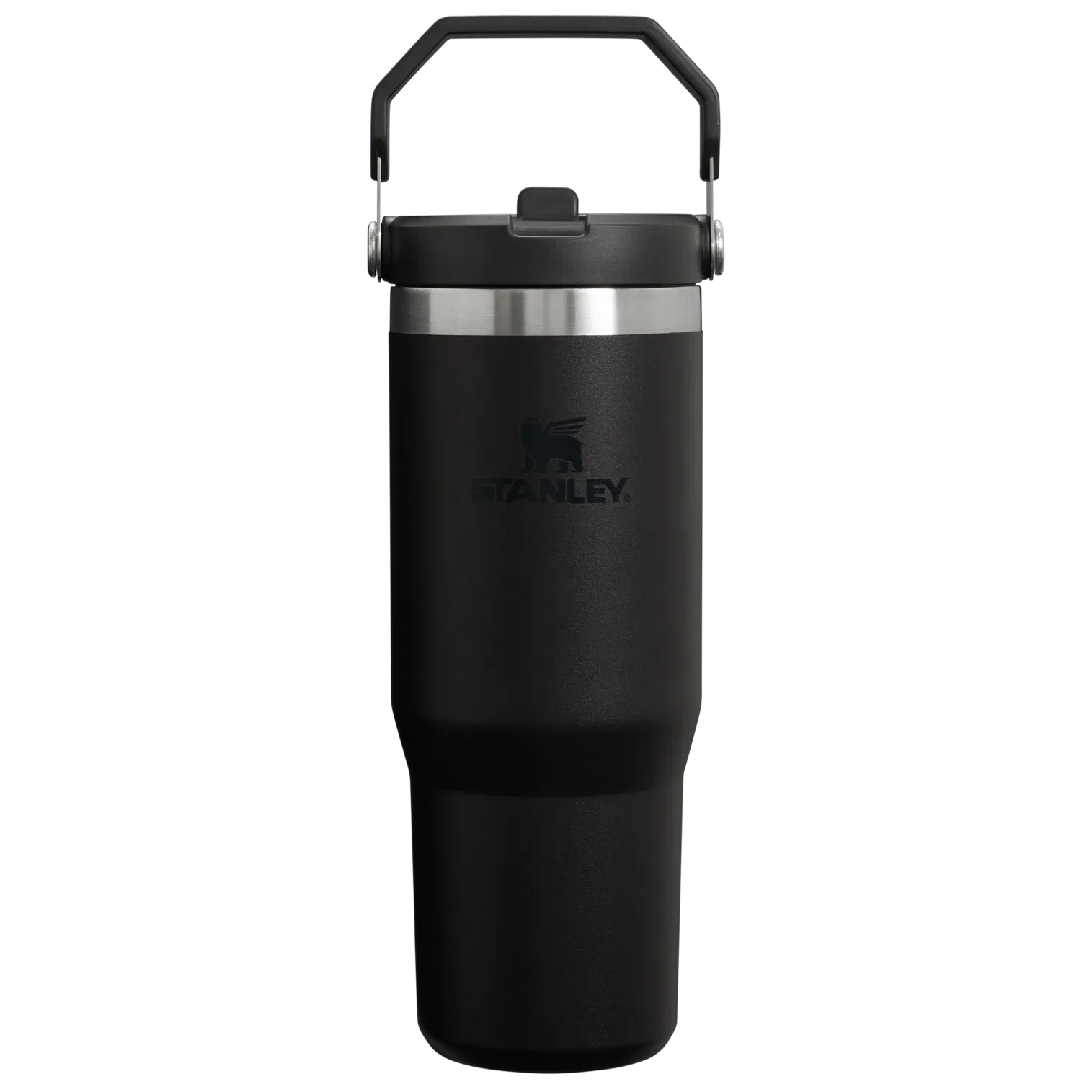 The IceFlow Flip Straw Tumbler | 30 OZ Black