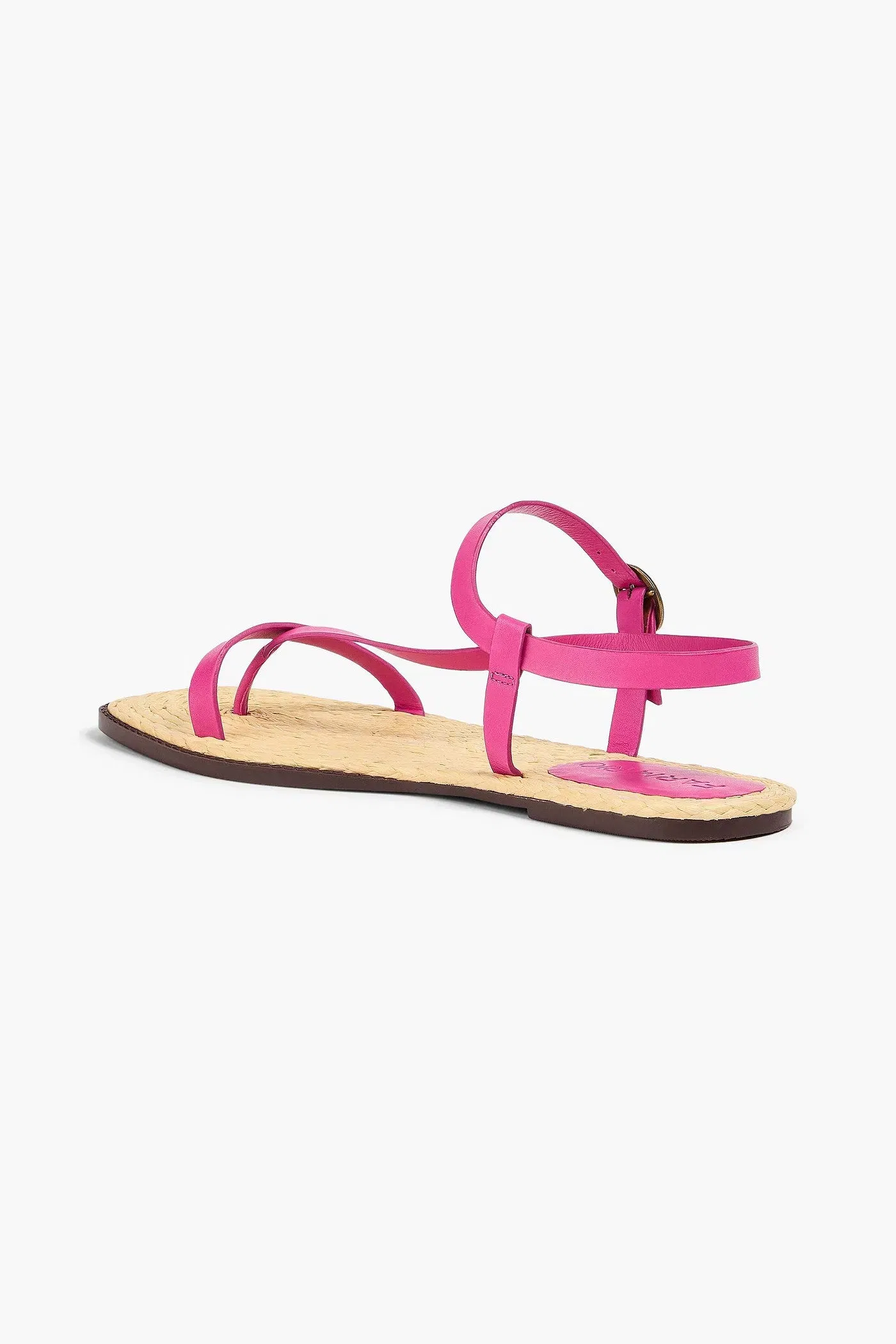 Farm Rio Leather Sandals Pink Women's