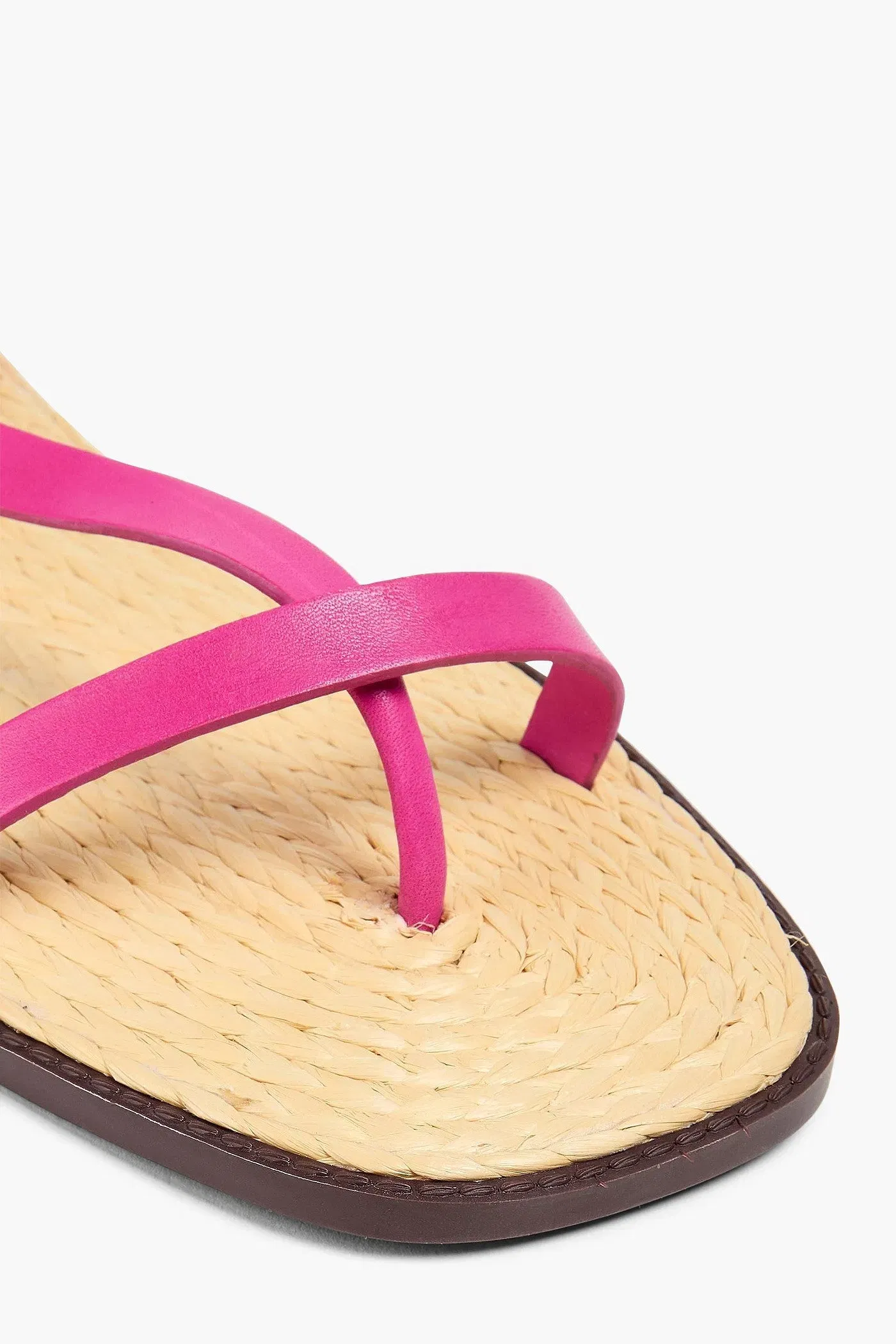 Farm Rio Leather Sandals Pink Women's