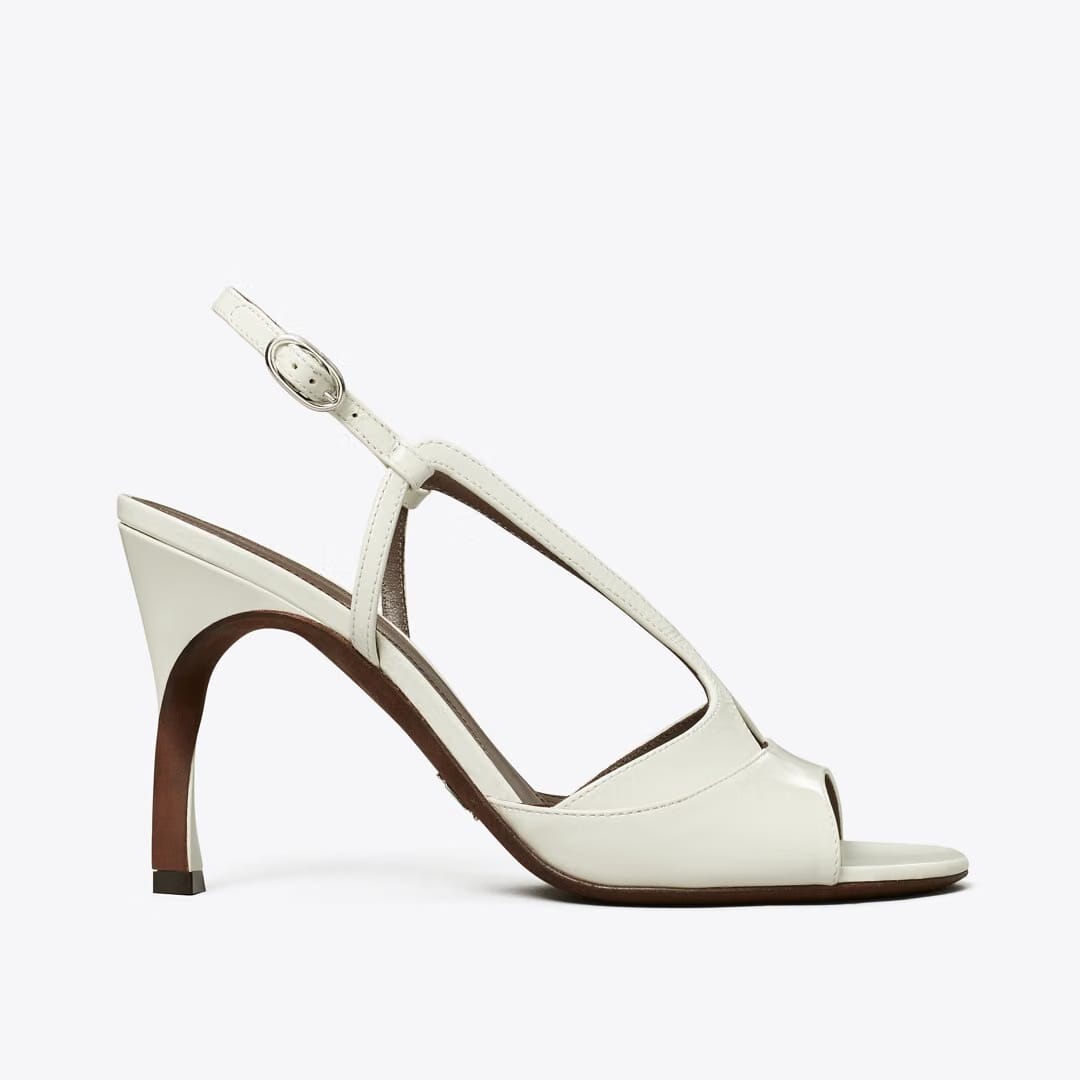Tory Burch Twisted Heel Sandal MARSHMALLOW