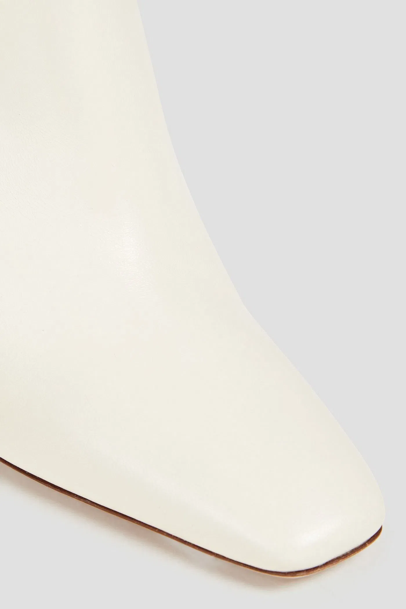 Valentino Garavani Rockstud Leather Ankle Boots Ivory Women's