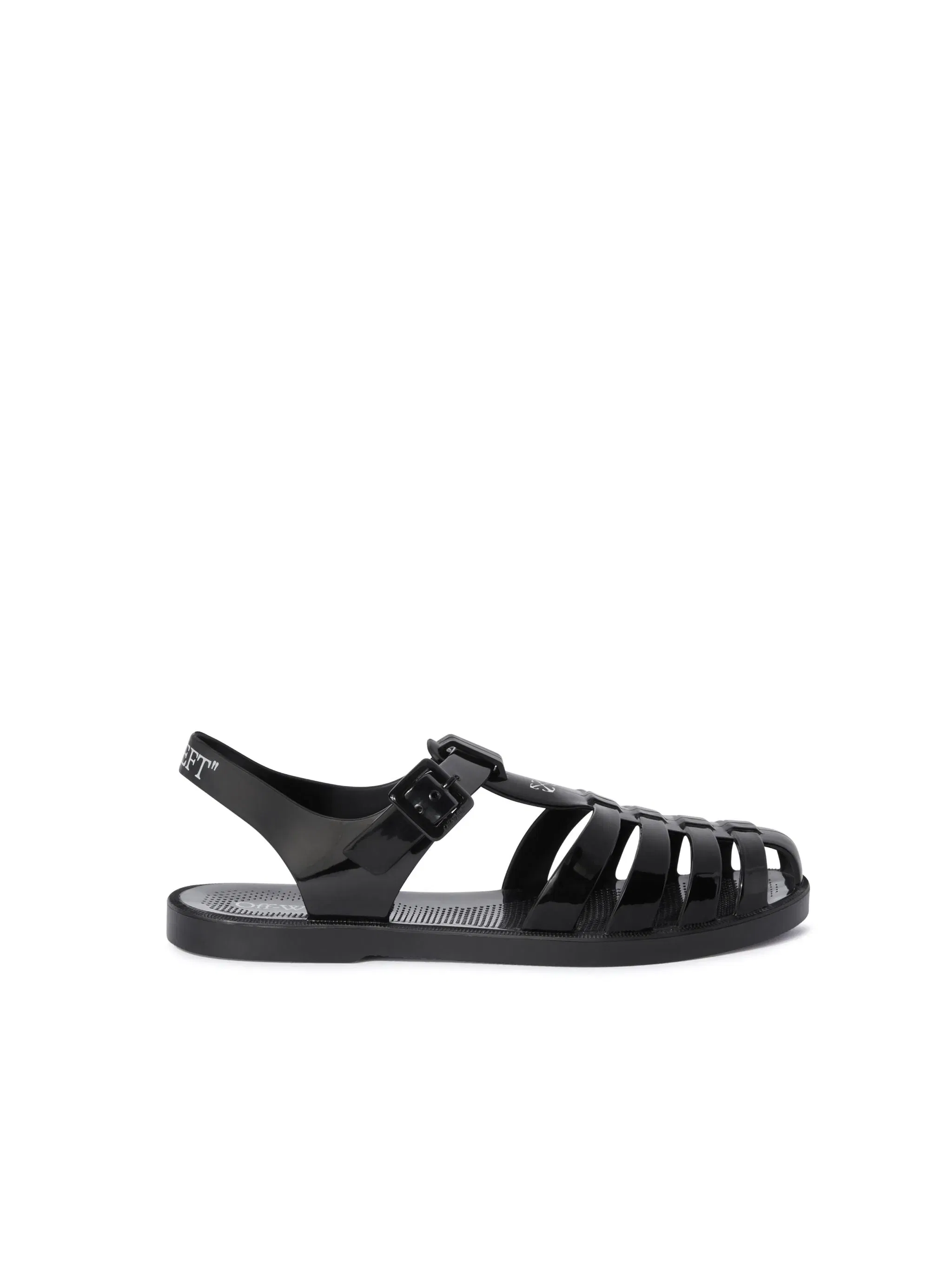 Off-White Black Arrow Pvc Sandals Womens Black