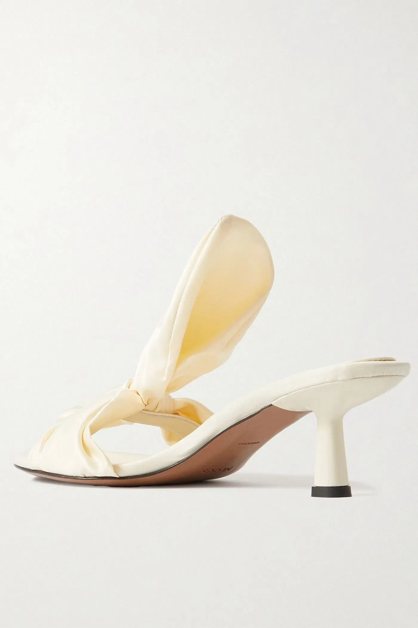 Neous Diana Bow-Detailed Satin Sandals Pastel Yellow Women's
