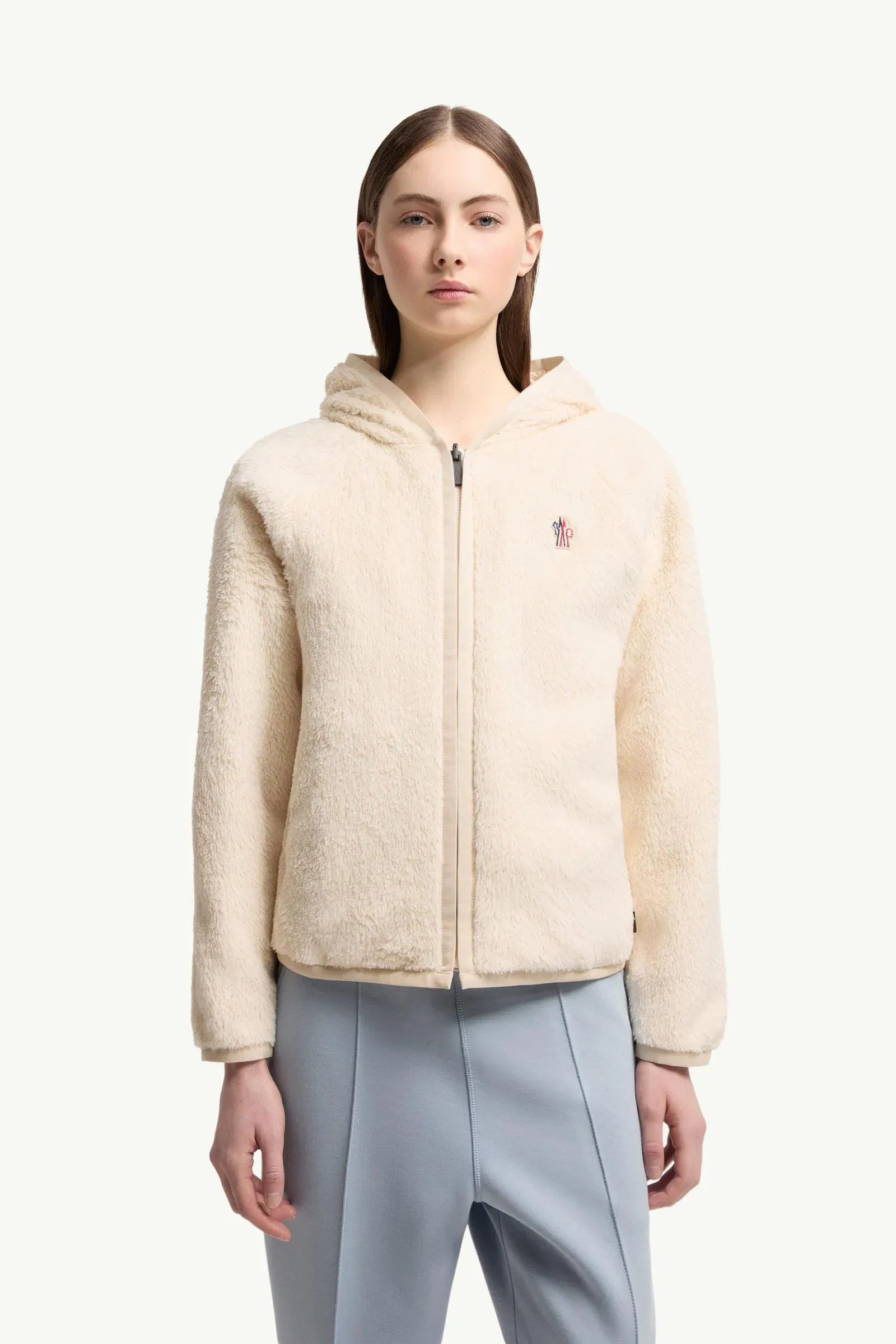 Moncler Reversible Polartec® High Loft™ Hoodie White Ivory White Ivory