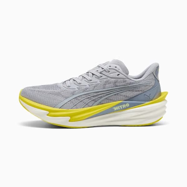 Puma Deviate Nitro™ 4 Men'S Road Running Shoes Vibrant Silver-Lux Lime