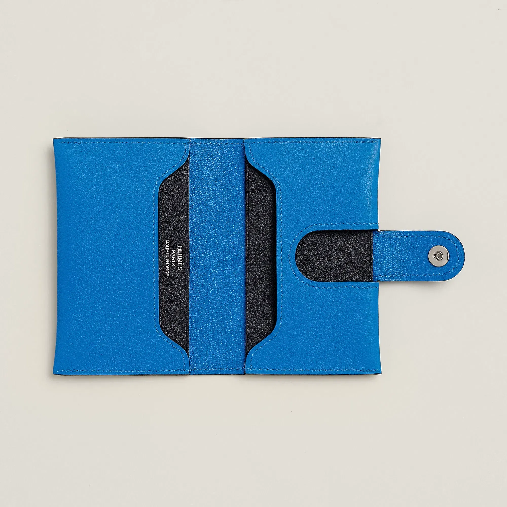 Hermes R.M.S Card Holder Bleu Zanzibar