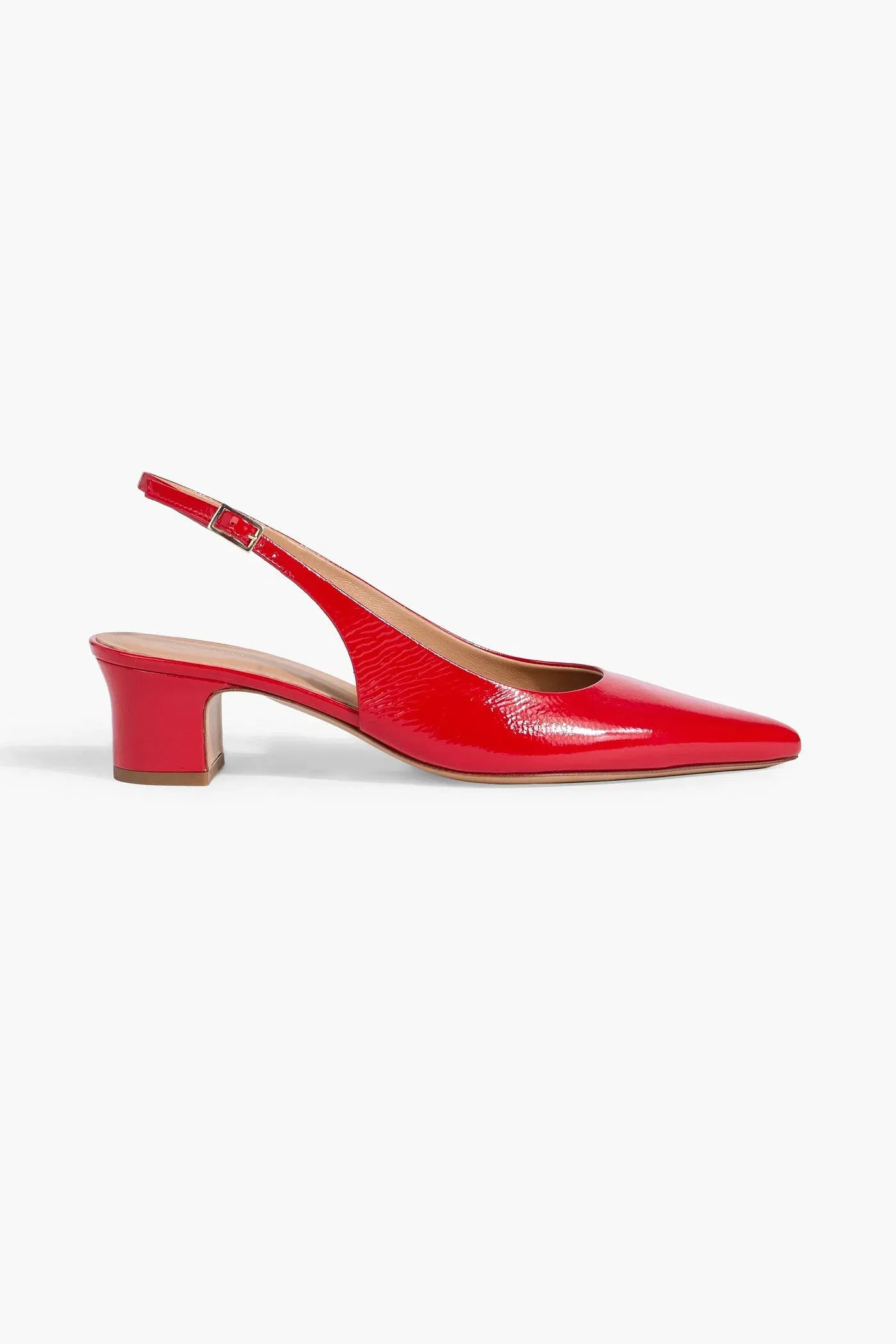Mansur Gavriel Patent-Leather Slingback Pumps Red Women's