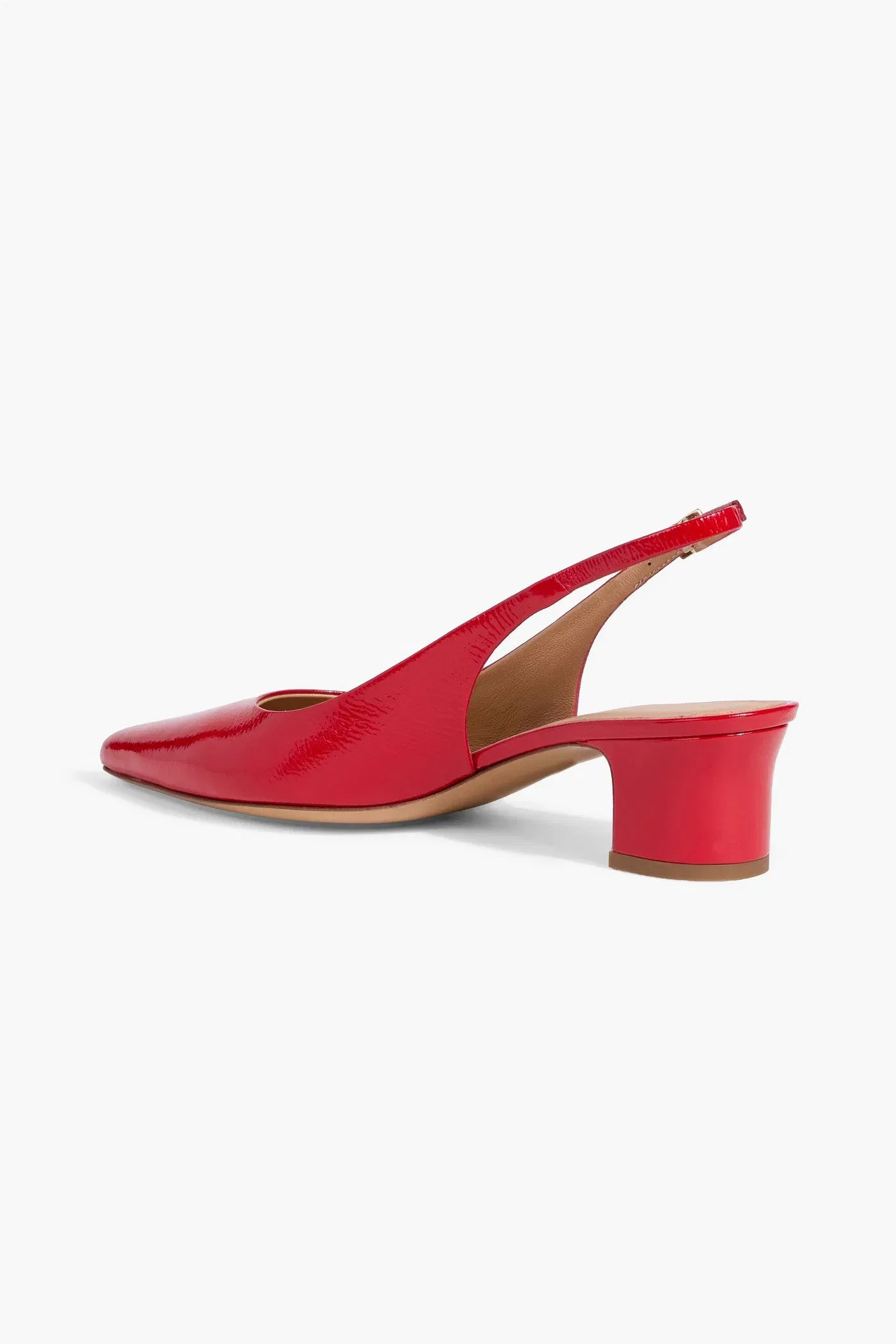 Mansur Gavriel Patent-Leather Slingback Pumps Red Women's