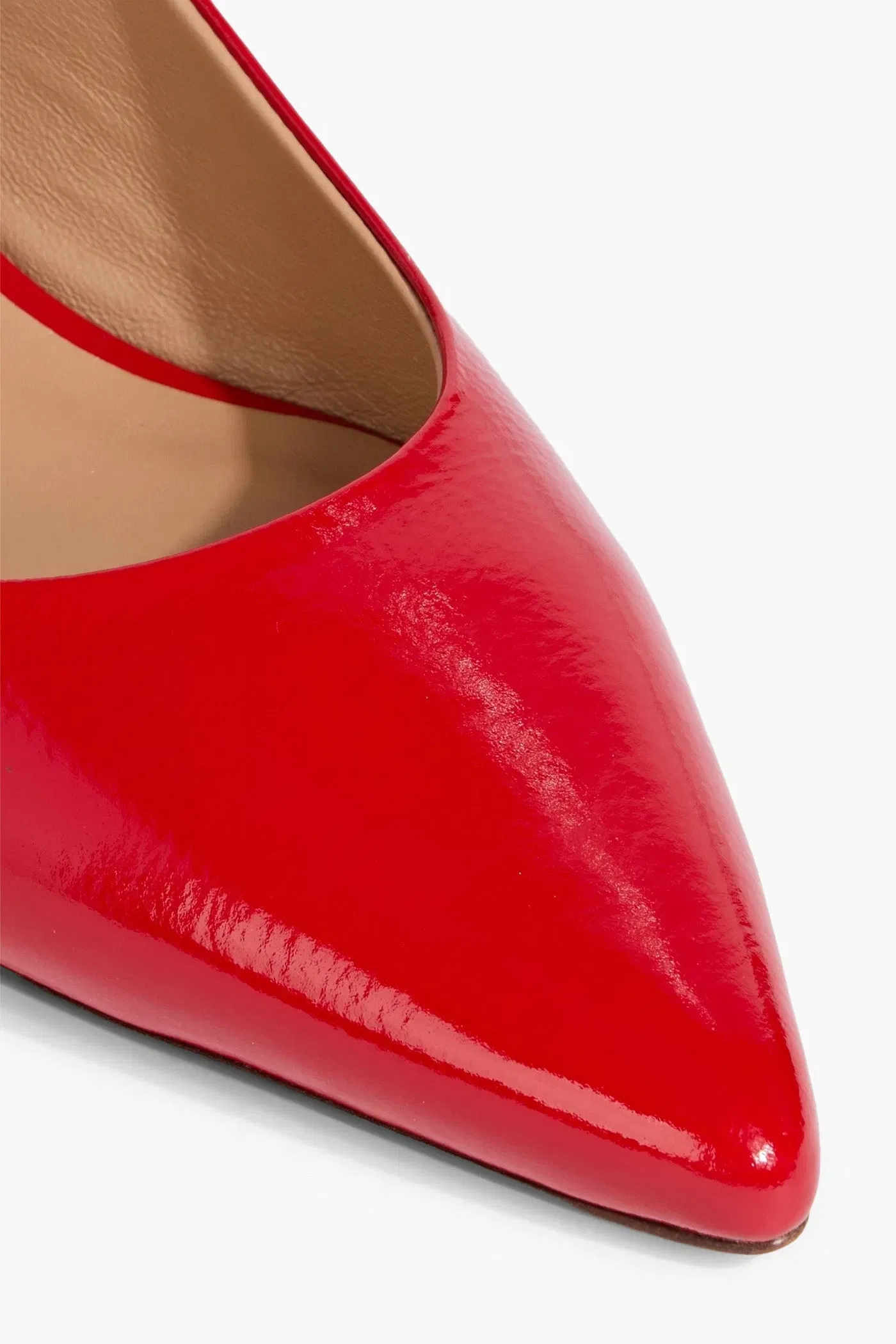 Mansur Gavriel Patent-Leather Slingback Pumps Red Women's