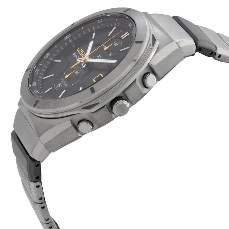 Citizen Super Titanium Armor Chronograph Black Dial Mens Watch