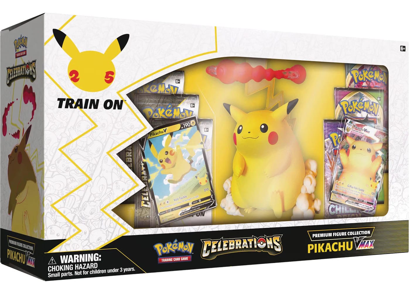 Pokemon Tcg 25Th Anniversary Celebrations Premium Pikachu Vmax Figure Collection Box