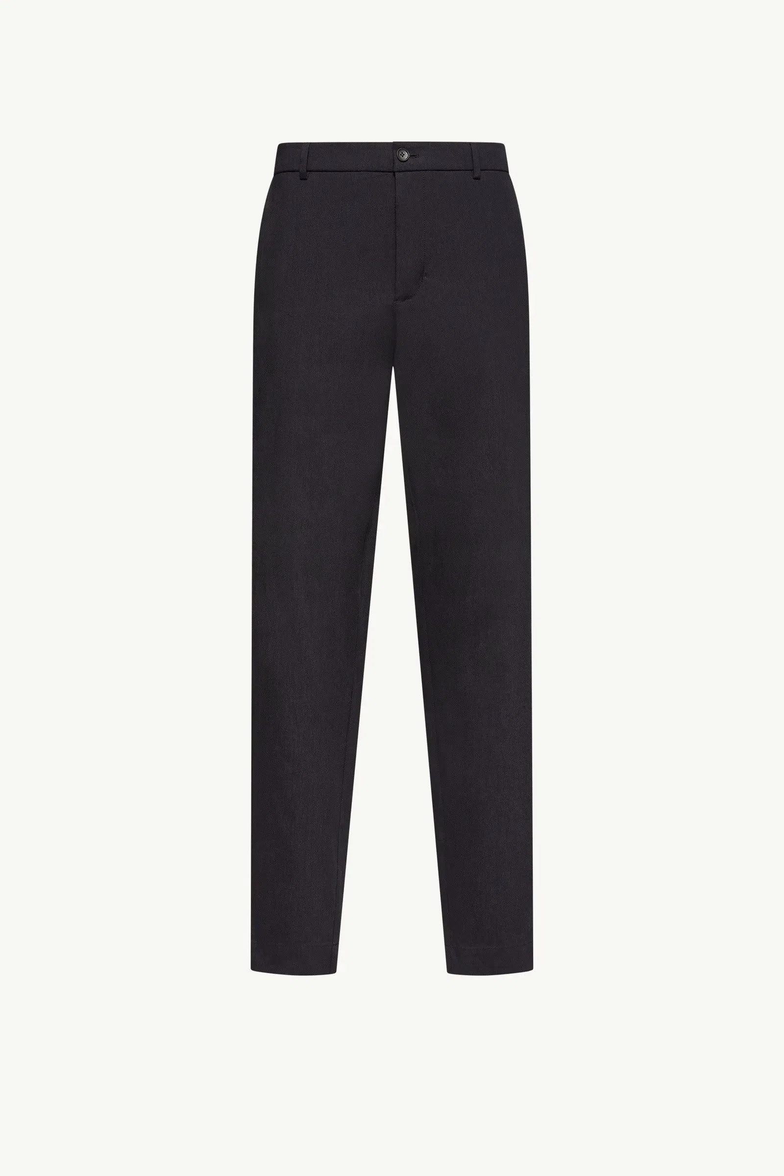 Moncler Technical Linen Blend Pants Navy Blue Navy Blue