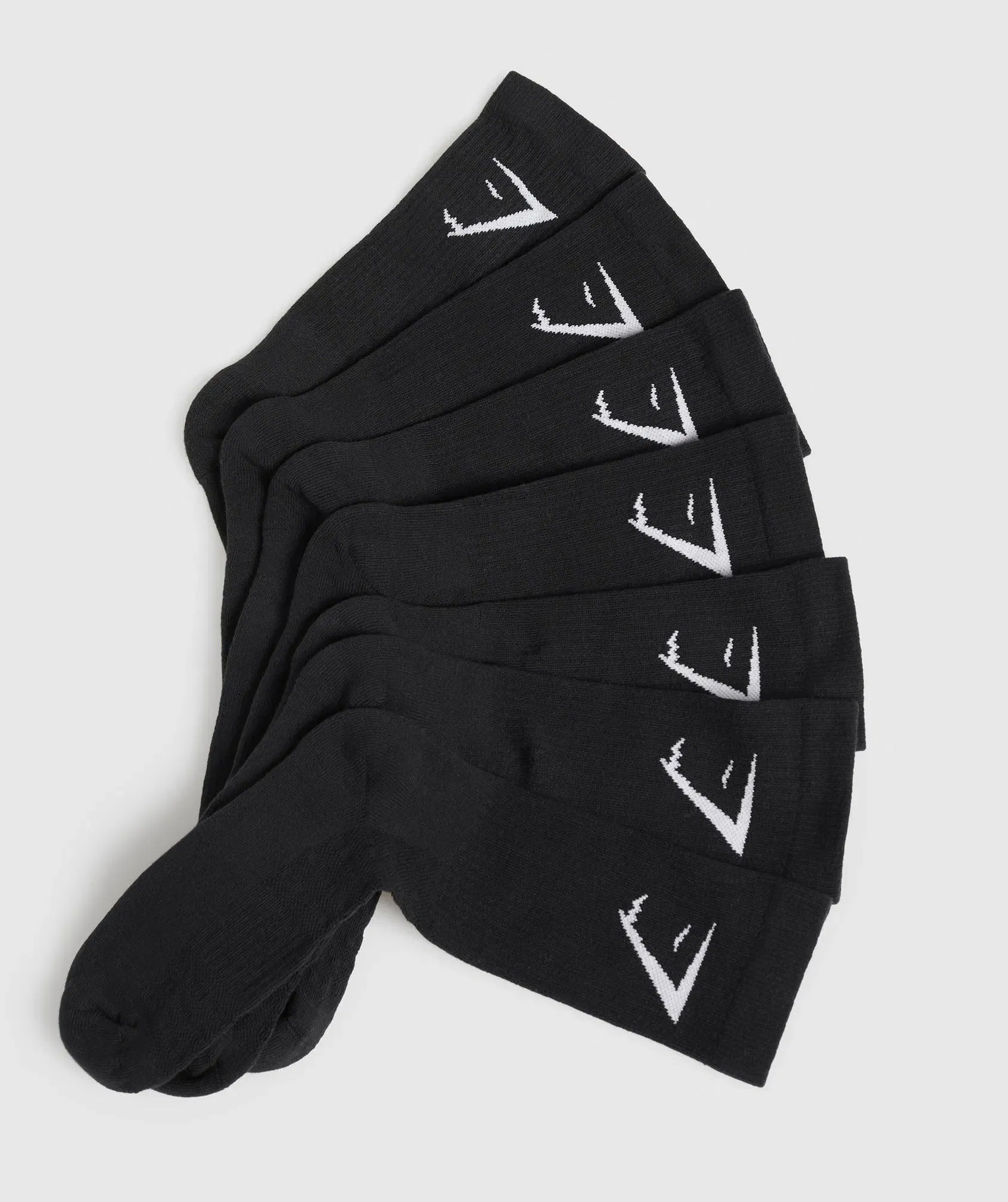 Women's Gymshark Crew Socks 7Pk Black