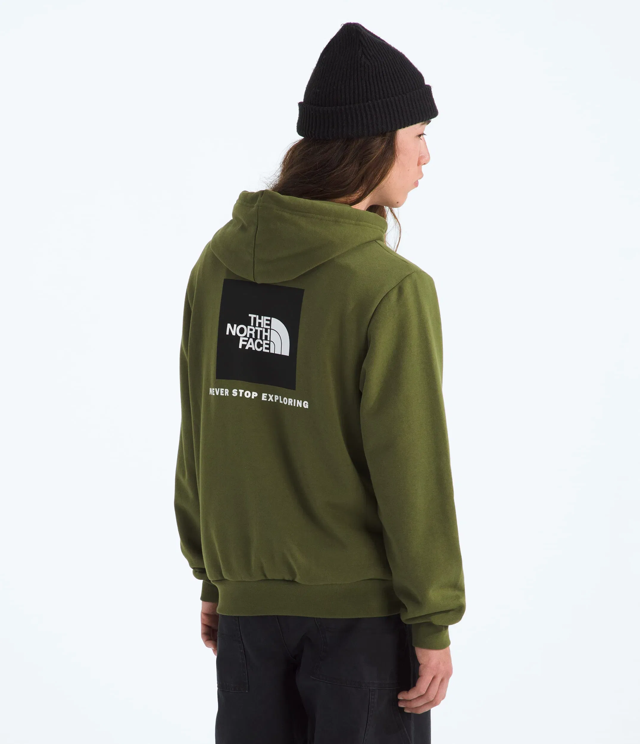 The North Face Men’s Evolution Box NSE Regular Hoodie Woodland Green